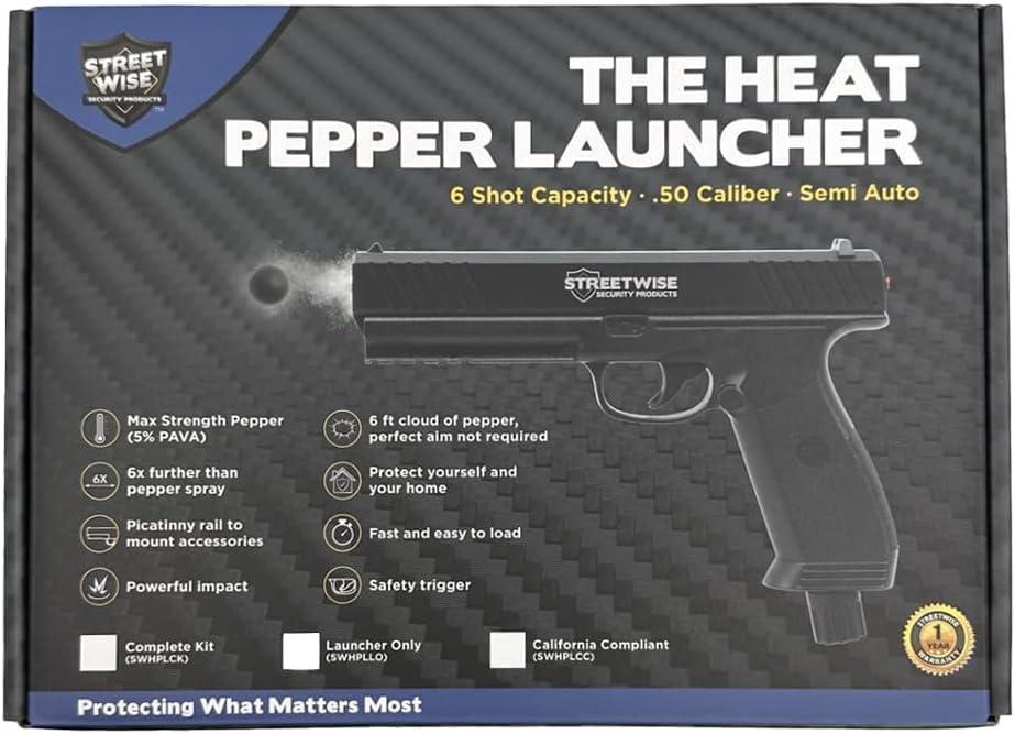 Streetwise Heat .50 Caliber Defense Launcher, Kinetic Impact Ball Gun - Self Defense Pistol Includes 10 Rubber Balls, 10 Quicksilver Metal Composite Rounds, & 2 CO2 Canisters - Image 7