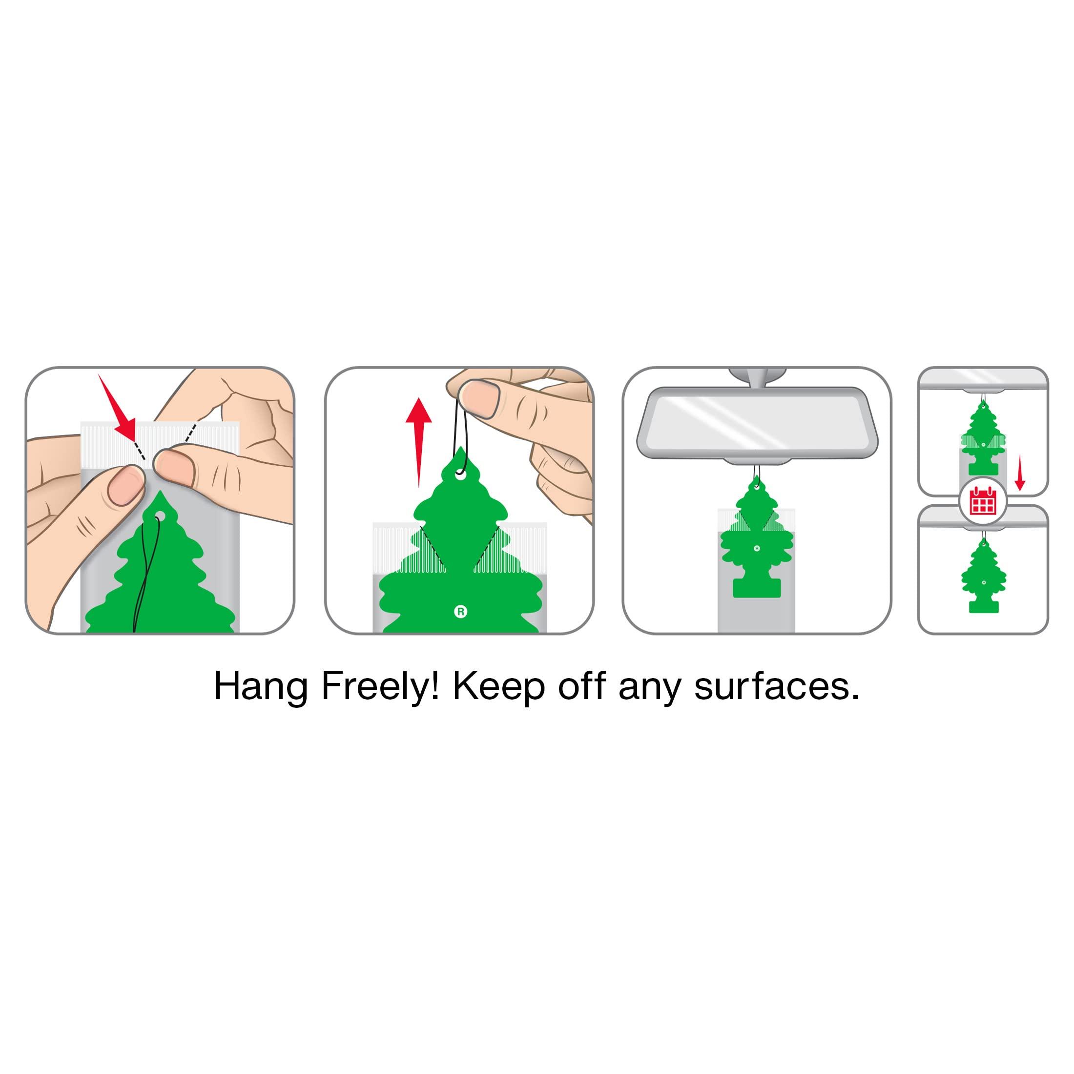 LITTLE TREES Air Fresheners Car Air Freshener. Hanging Tree Provides Long Lasting Scent for Auto or Home. Fresh Shave, 24 Air Fresheners - Image 8