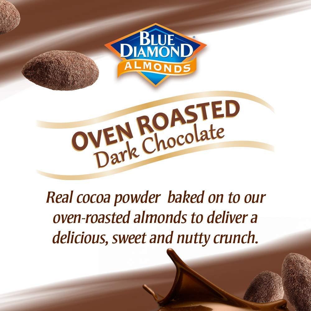 Blue Diamond Almonds Dark Chocolate Cocoa Dusted Snack Nuts, 100 Calorie Packs, (Pack of 1, 32 Count Toal) - Image 5