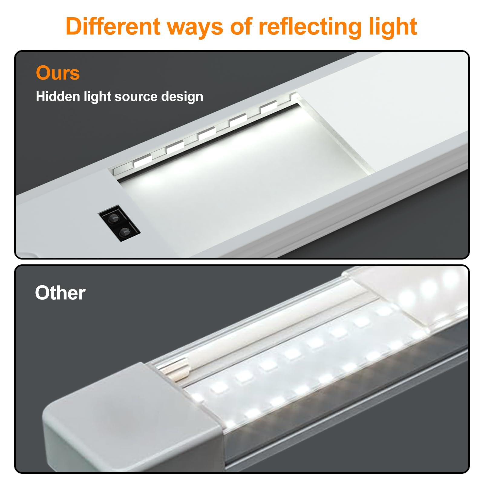 Under Cabinet Lights with Hand Wave, 16 inch Under Counter Lighting 4000K Natural White,Dimmable,Plug and Play,LED Lights for Kitchen Cabinet, Cupboard, Closet, Desk (16'' Two-Pack) - Image 7