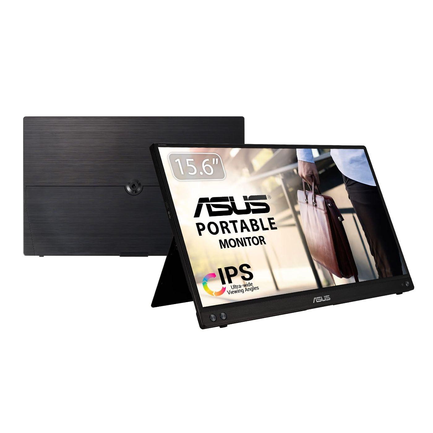 ASUS ZenScreen 15.6” 1080P Portable Monitor (MB16ACV) - Full HD, IPS, Eye Care, Flicker Free, Blue Light Filter, Kickstand, USB-C Power Delivery, for Laptop, PC, Phone, Console - Image 3
