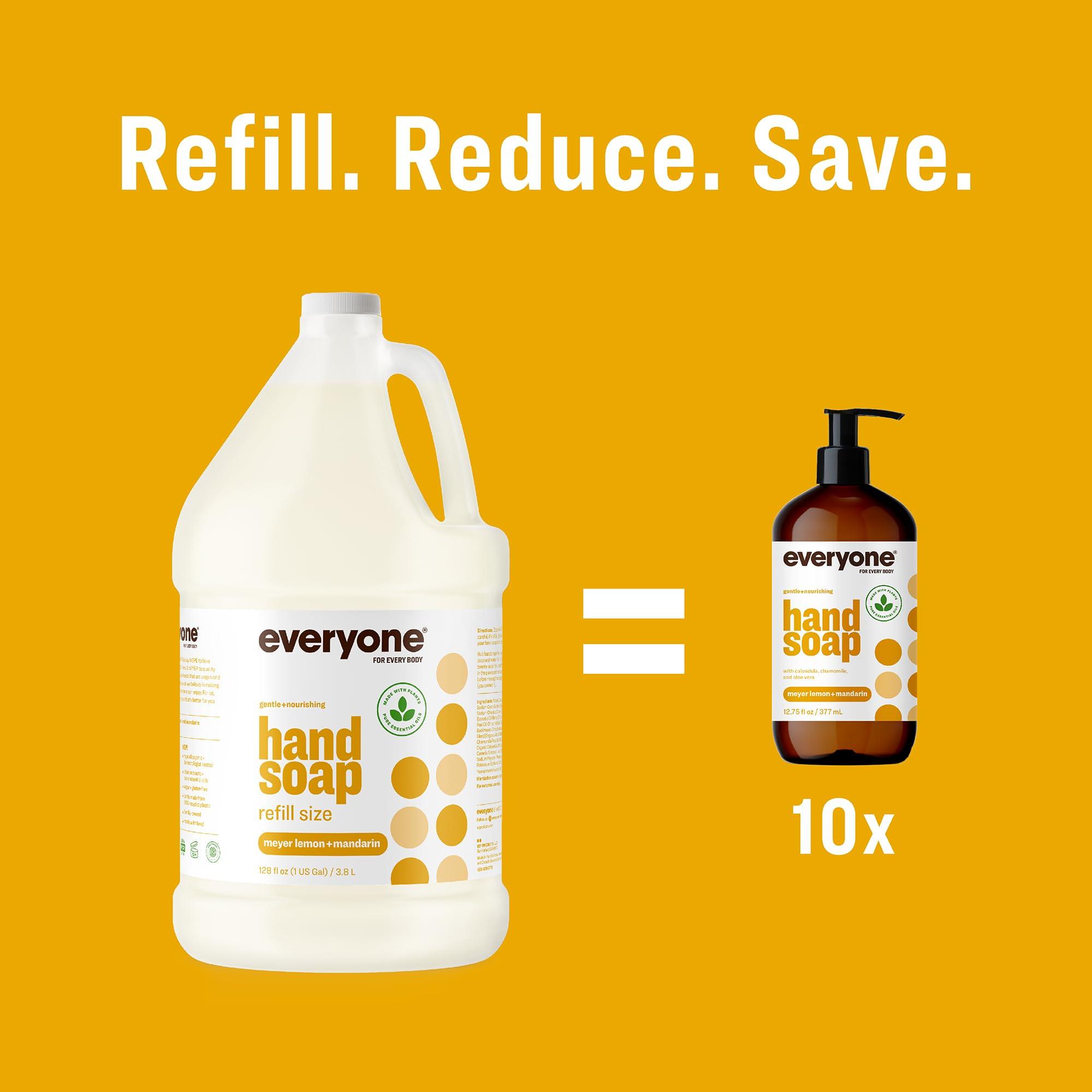 Everyone Liquid Hand Soap Refill, 1 Gallon, Meyer Lemon and Mandarin, Plant-Based Cleanser with Pure Essential Oils - Image 5