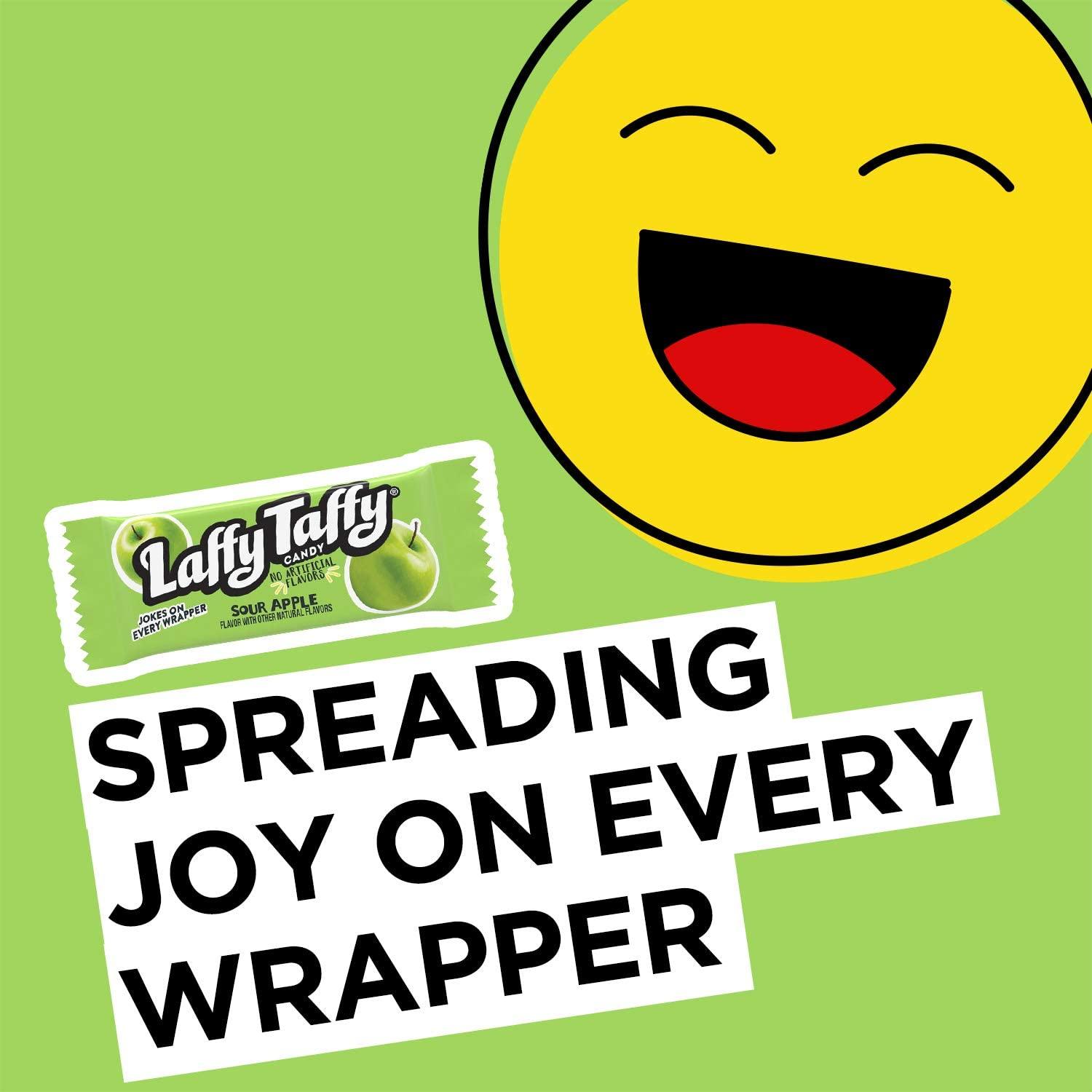 Laffee Taffy Gluten-Free Tangy Mima's Summer Mega Sale Candy - (1LB) Sour Green Apple Deliciously Stretchy Candy for Snacking and Sharing - Taffy Treats Individually Wrapped - Image 4