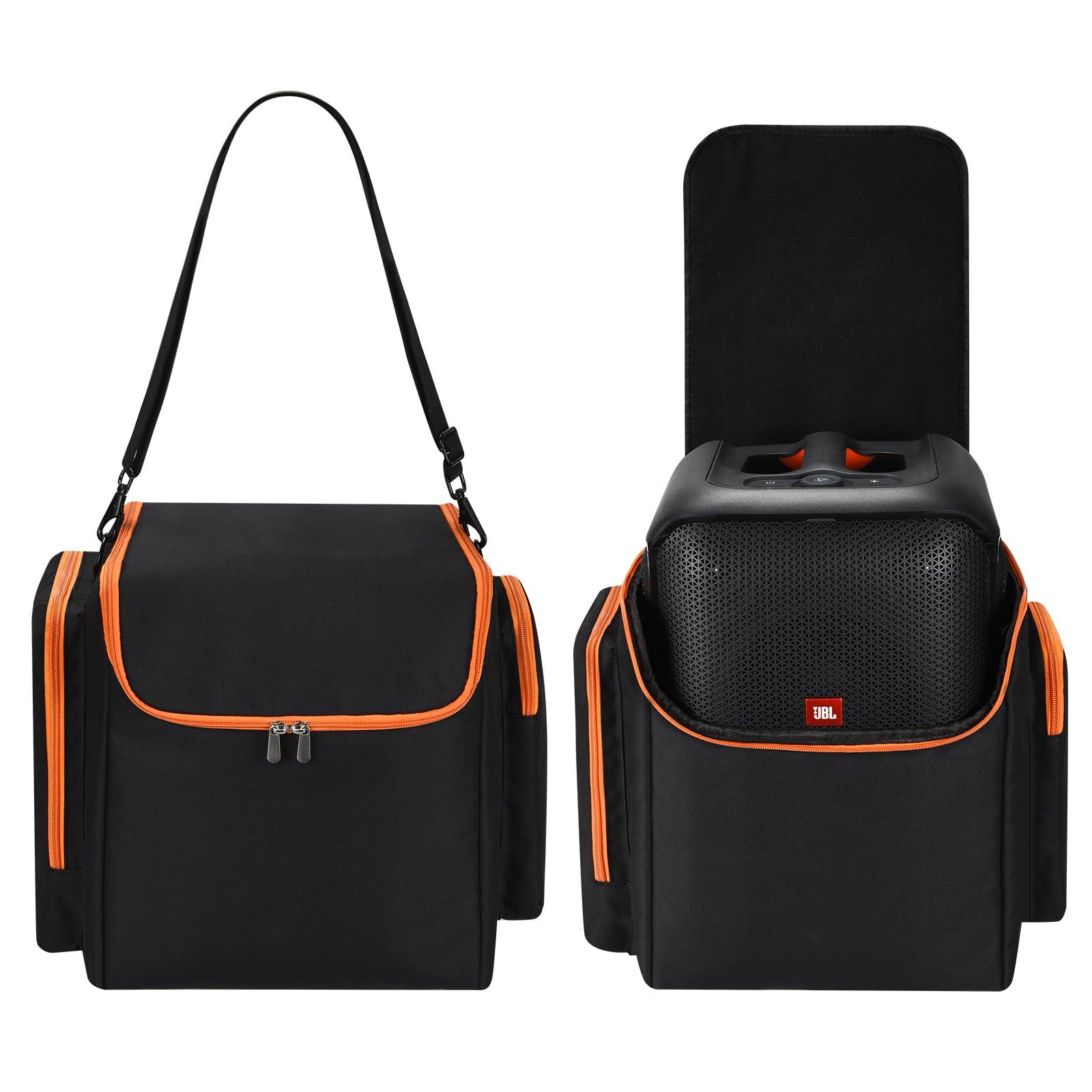 Hzycwgone Carrying Travel Case for JBL PartyBox Encore Essential Tote Bag Rugged Cover Accessories w/Shoulder Strap for JBL Encore Essential/Partybox Encore Portable Party Speaker and Microphones