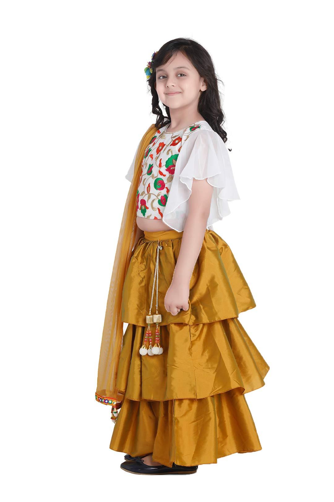 ADIVA Girls Indian Ethnic Wear Lehenga Choli for Kids - Image 3