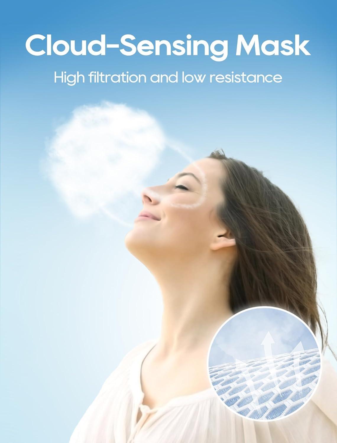 Funight KN95 Face Masks 50 Pack for Adults, Breathable and Comfortable KN95 Mask with Elastic Ear Loop, Filter Efficiency≥95%, Black - Image 4