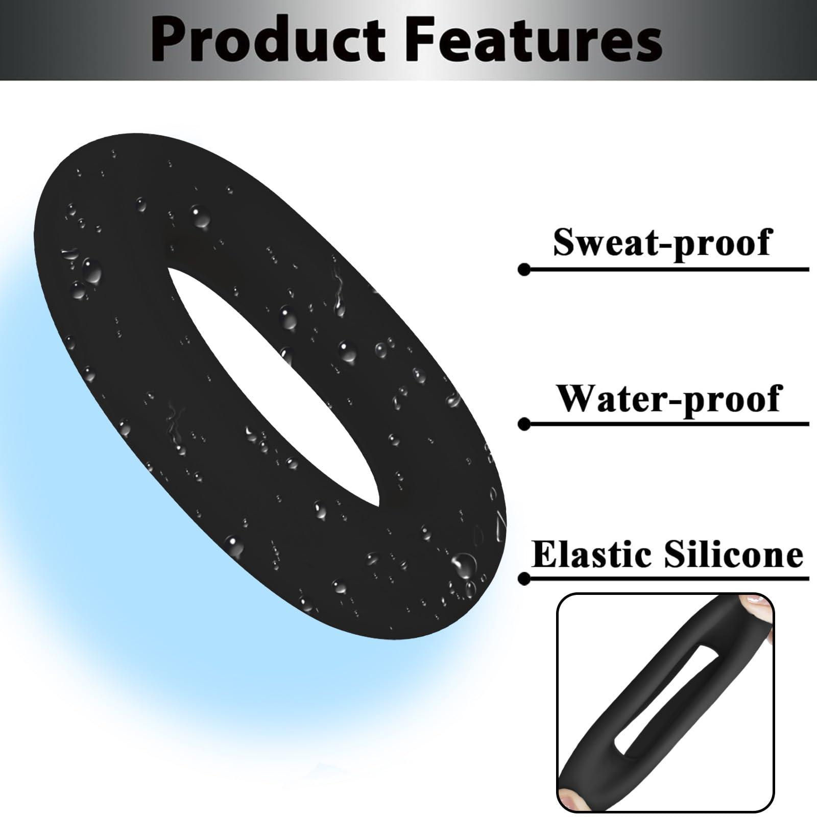 Adhiper Silicone Sweat Earpad Covers for Sony WH-1000XM6 Headphones, XM6 Accessories Ear Covers Silicone Case Cover Protector, Sweatproof & Easily Washable - Black - Image 6