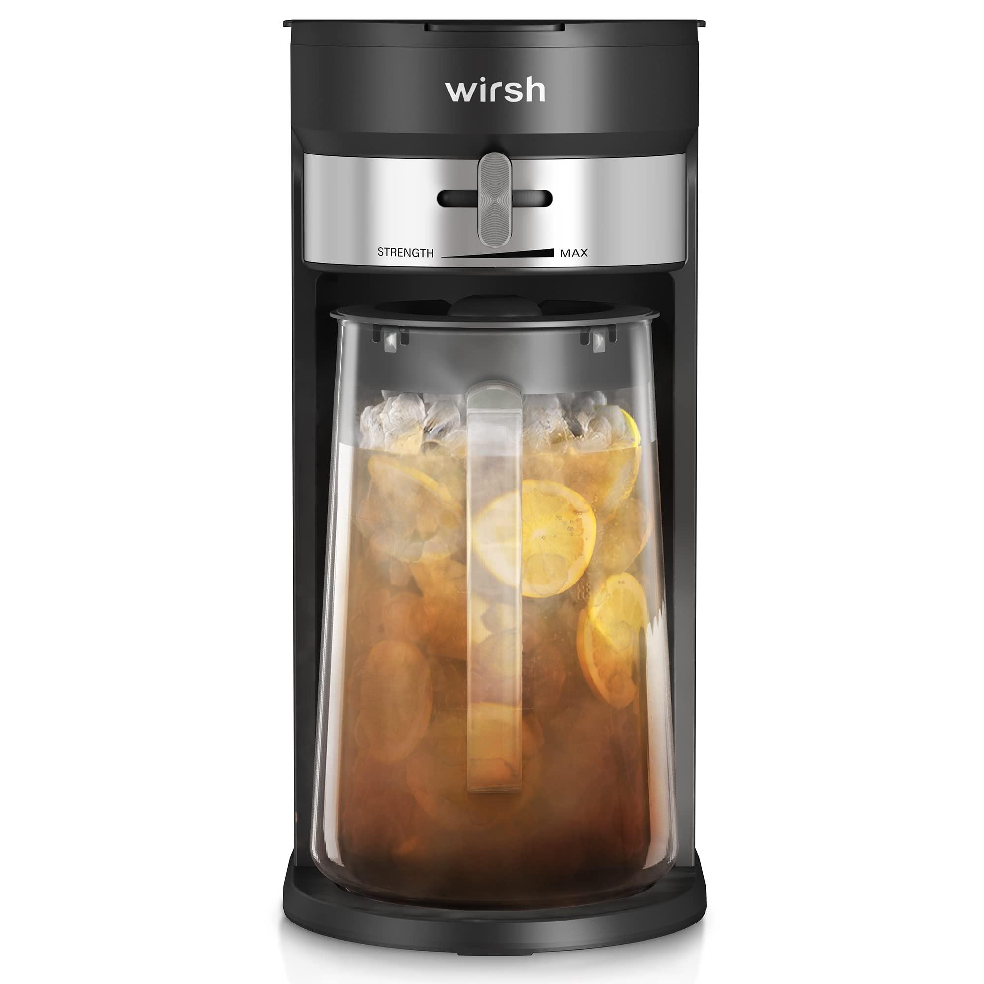 wirsh Iced Tea Maker with 3QT Pitcher, Iced Coffee Maker with Strength Control and Reusable Filter, Perfect For Iced Coffee, Latte, Tea, Lemonade, Flavored Water, Black - Image 8