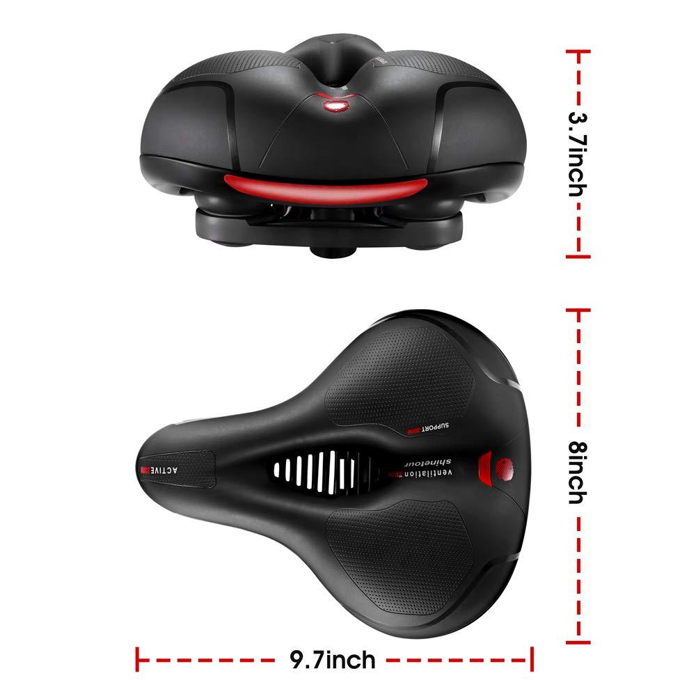 Comfortable Seat Cushion for Men Women with Dual Shock Absorbing Ball Memory Foam Waterproof Wide Bicycle Saddle Fit for Road Bikes - Image 2