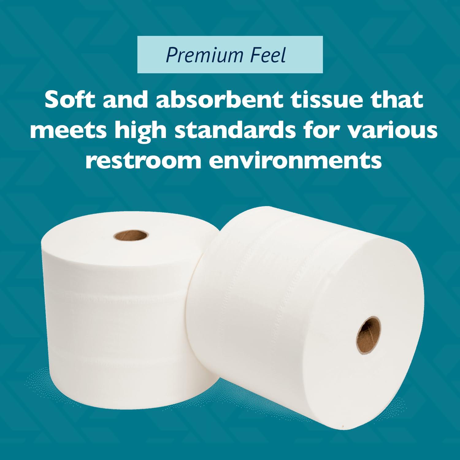 Morcon M1000 Compact Small Core Coreless Alternative, Premium Bath Tissue Roll, High Capacity Commercial Toilet Paper 2 Ply, Soft & Absorbent Tissue, 1000 Sheet Toilet Paper Per Roll, 36 Rolls - Image 5