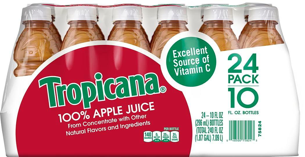 Tropicana 100% Apple Juice, Single Serve, 10 Fl Oz Bottles (Pack of 24) - Real Fruit Juice, Vitamin C Rich, No Added Sugars, No Artificial Flavors - Image 5