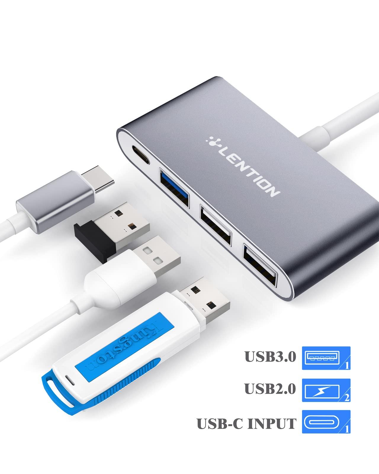 LENTION 4-in-1 USB-C Hub with Type C, USB 3.0, USB 2.0 for 2024-2016 MacBook Pro (M1-M4), iPhone 16-15 New Mac Air/Surface, ChromeBook, More, Multiport Charging & Connecting Adapter (C13, Space Gray) - Image 2