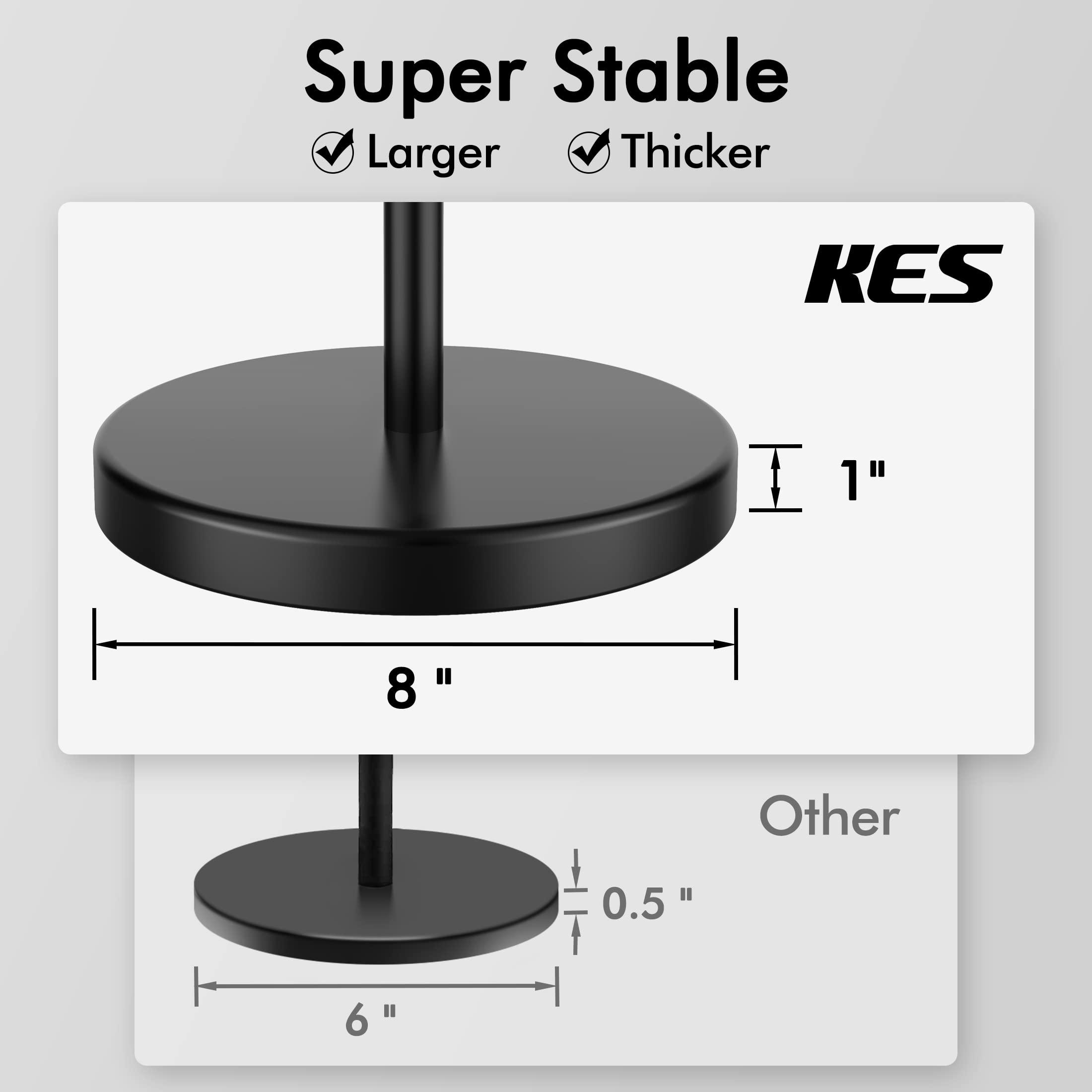 KES Bathroom Toilet Paper Holder Stand Modern Tissue Roll Holder SUS304 Stainless Steel Rustproof Freestanding 20.2" H, Matte Black BPH283S1-BK - Image 2