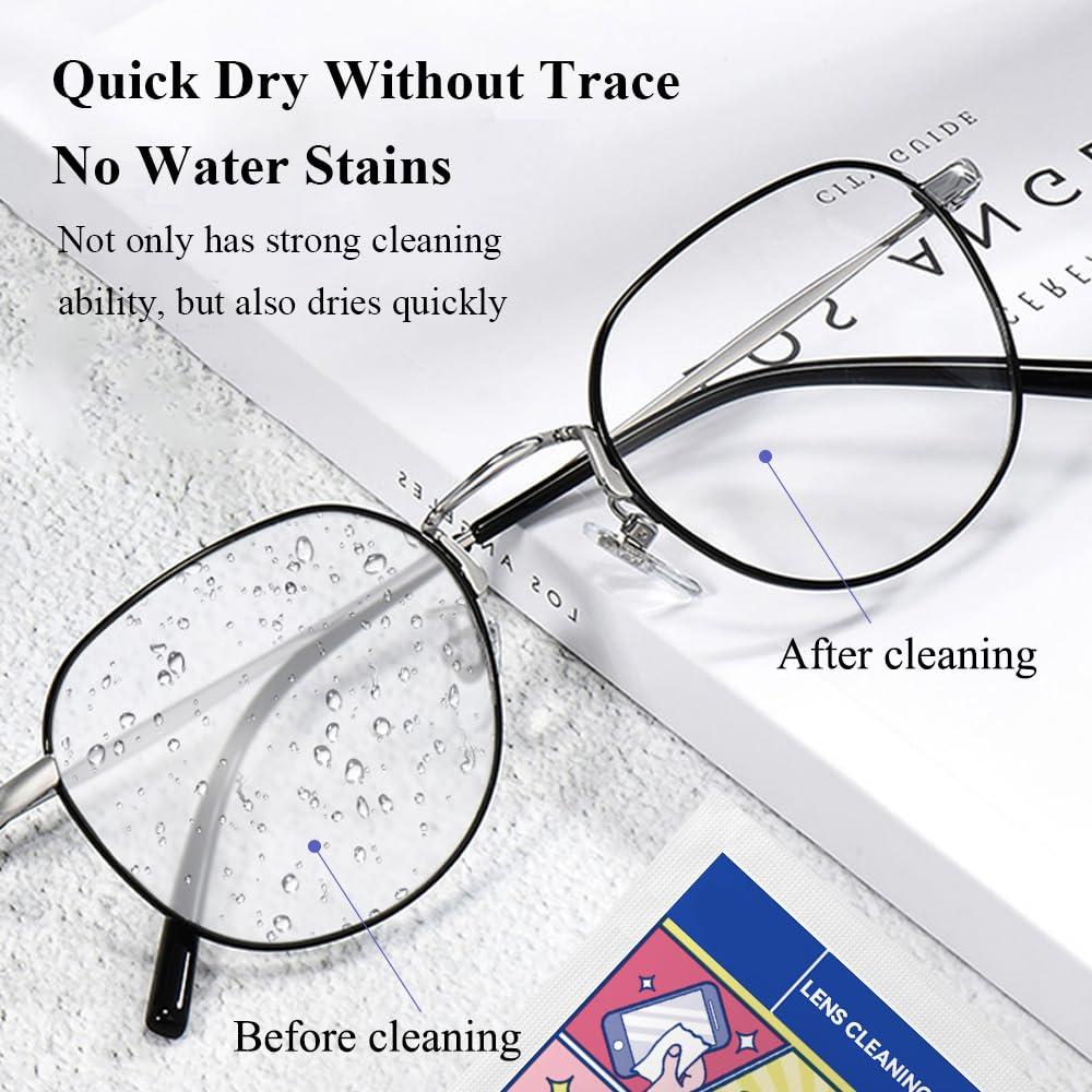 Pre-Moistened Lens Cleaning Wipes 300 Count - Streak-Free Eyeglass Cleaner for Glasses, Sunglasses, Camera Lenses & Screens, Alcohol-Free & Anti-Static, Travel-Friendly Individual Packets - Image 5