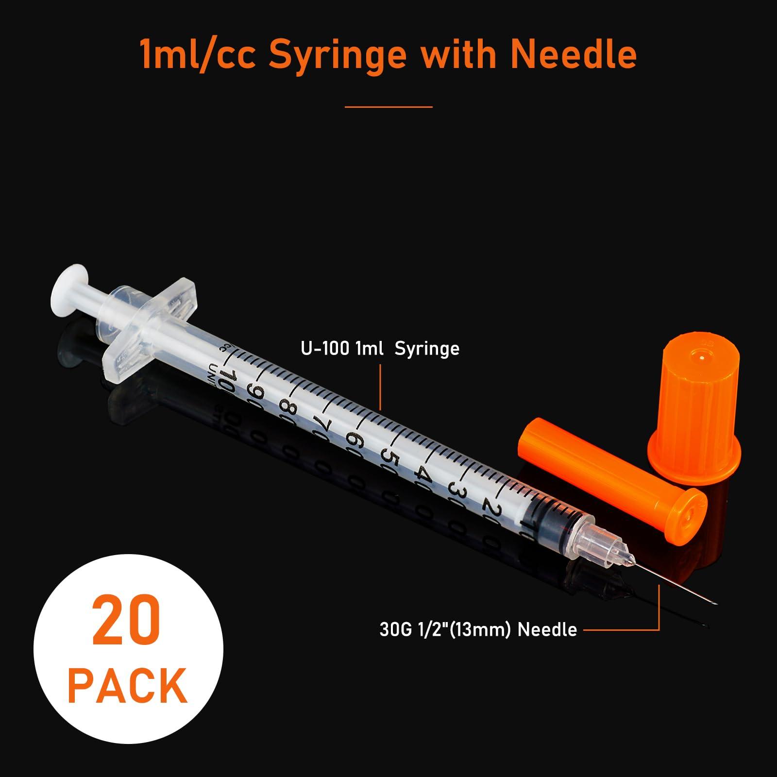 1ml Syringe with 30Ga 1/2in Needle, Individually Wrapped, Pack of 20 - Image 6