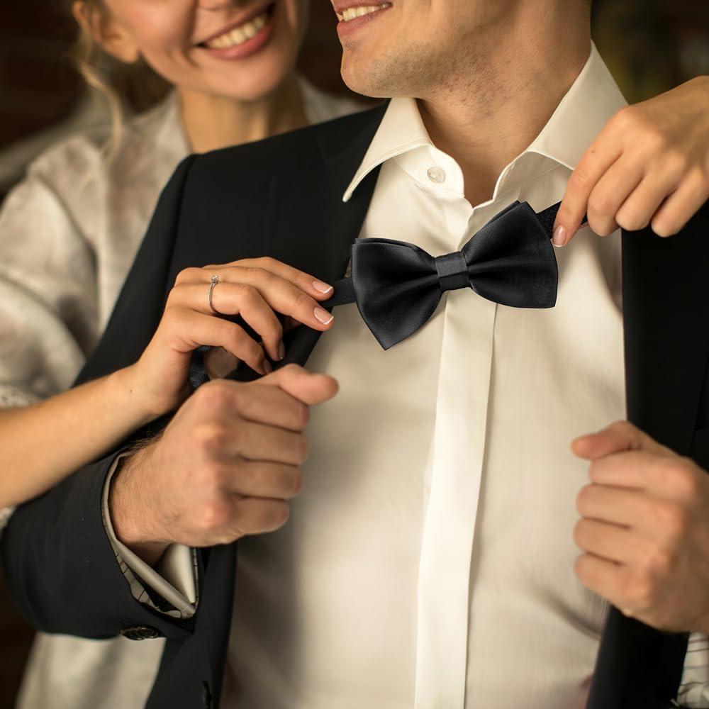 Yetuab Men's Pre Tied Adjustable Bow Ties for Men Women Boys Necktie Bow Tie Wedding Party Concerts - Image 6