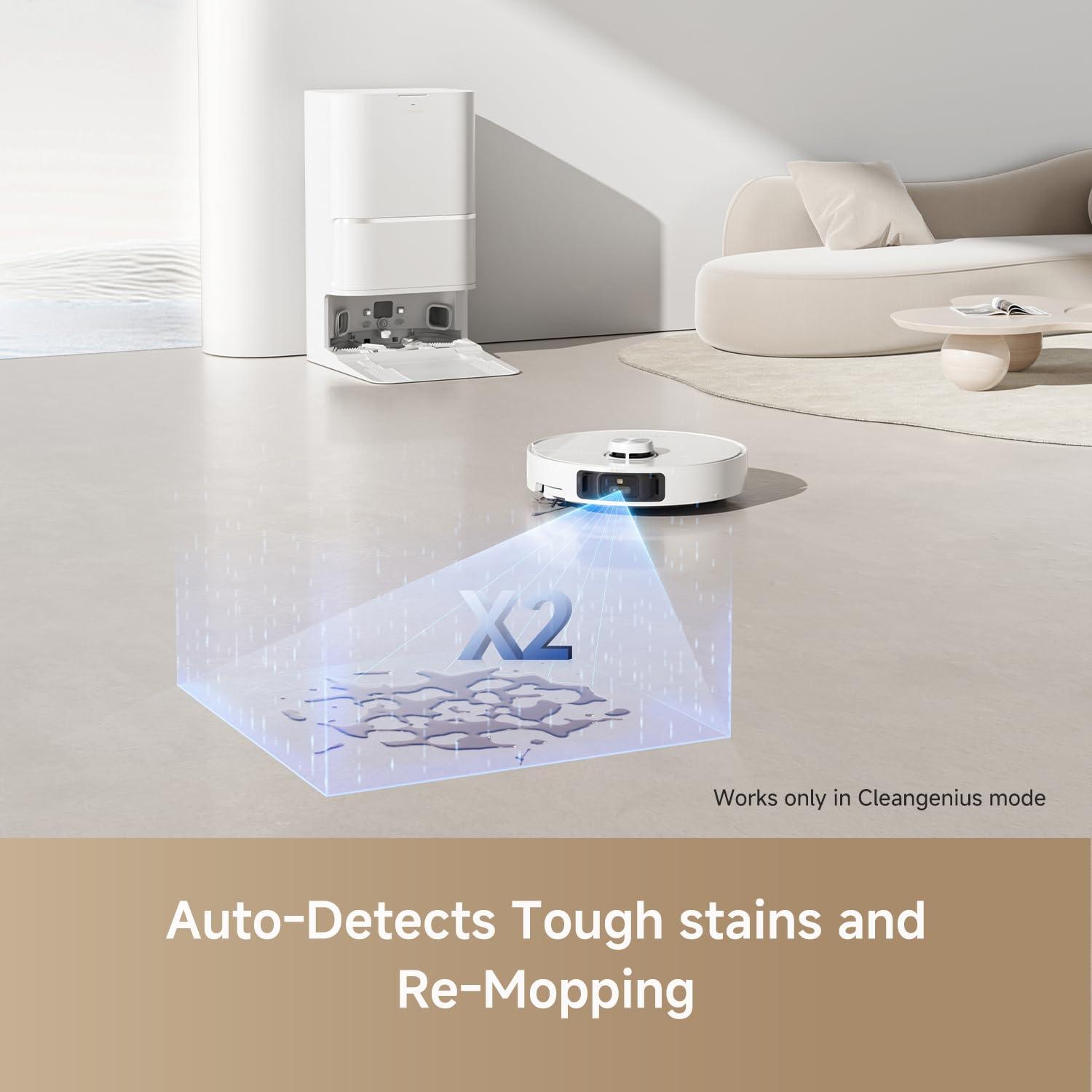 DREAME L40 Ultra Robot Vacuum with Removable & Liftable Mop, Extendable & Liftable SideBrush, 11,000Pa Suction, 149℉ Mop & Washboard Self Cleaning, Auto-Empty, Auto Refill, Voice Control - Image 8