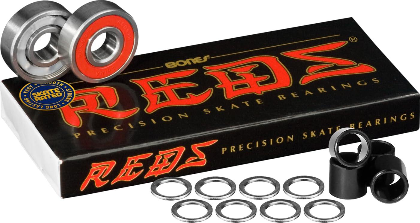 Bones Reds Bearings 8 pk w/Spacers & Washers Bundle - Image 1