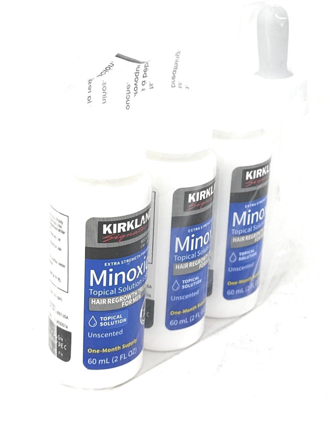 Minoxidil-5% Extra Strength Hair Regrowth for Men, 3 Count, 2 Ounce Bottles - Image 2