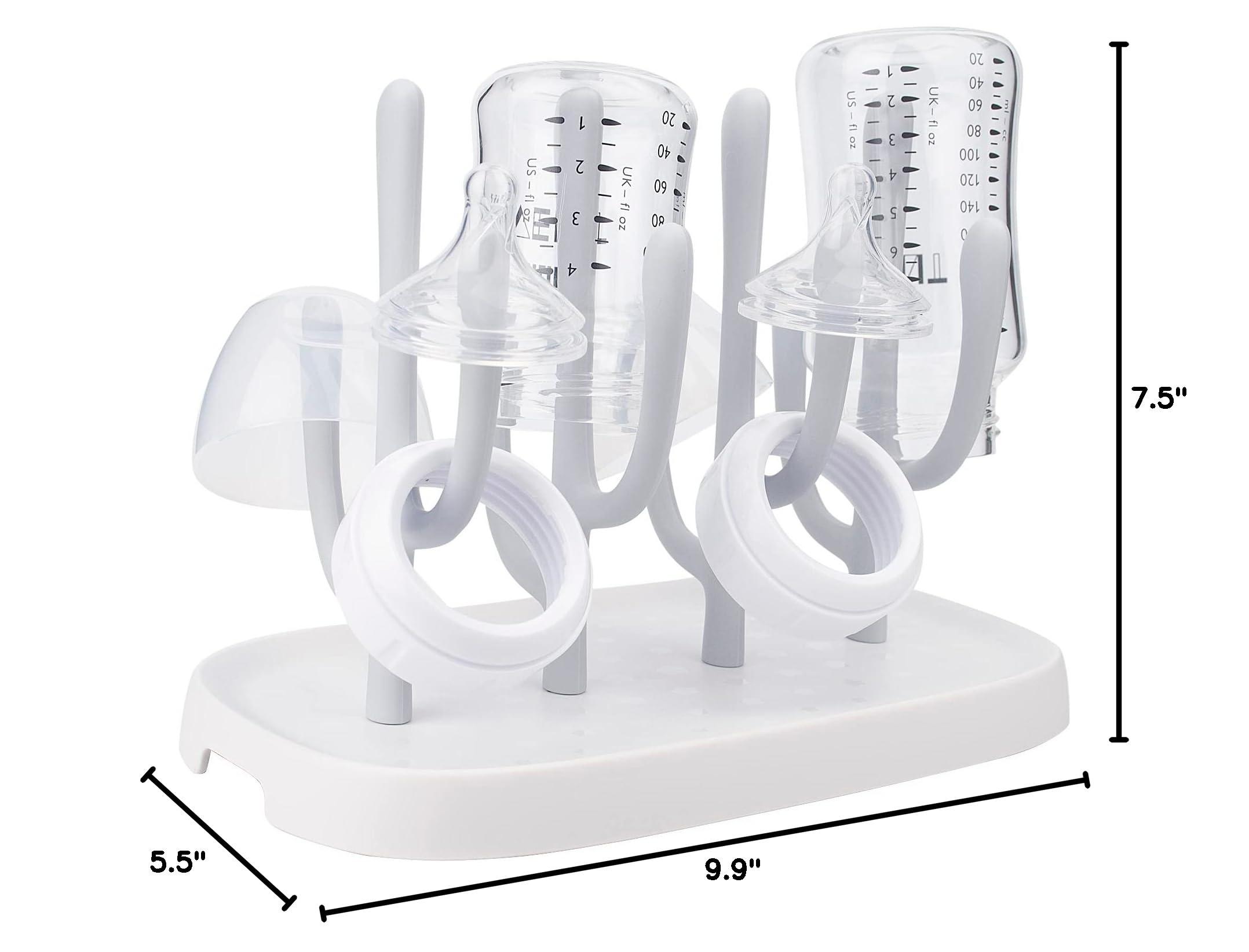 Baby Bottle Drying Rack, Space Saving Bottle Dryer Holder for Bottles, Nipples, Pump Parts, Cups - Image 3