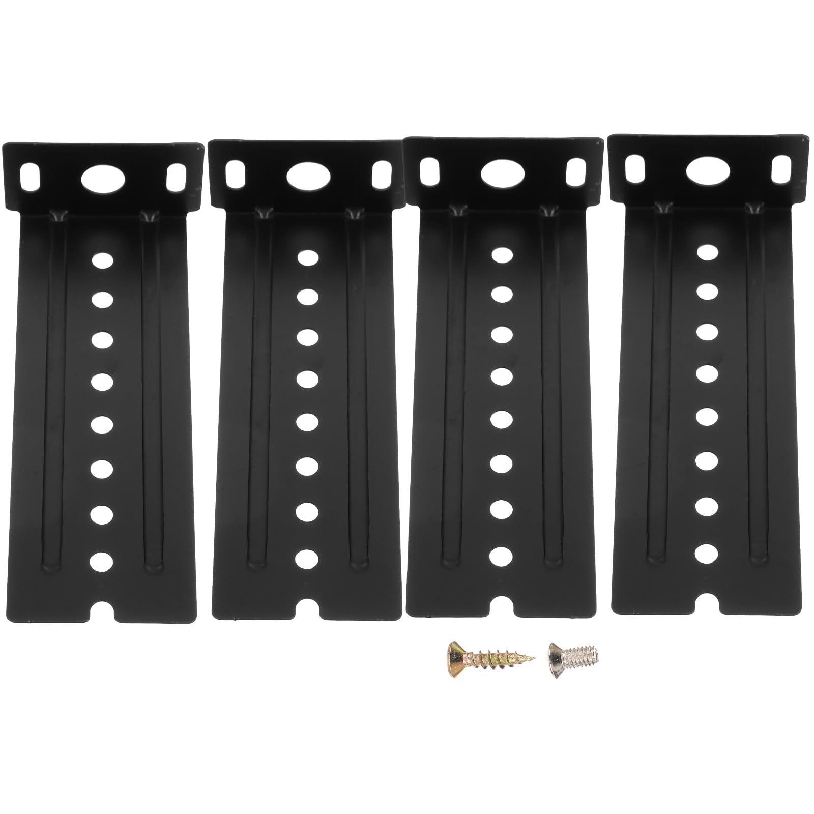 OSALADI 4pcs Rail Bracket Heavy Duty Bracket for Keyboard Slide Rail Extended Design for Furniture Stable Support for Drawer Tracks and Cabinet Rails