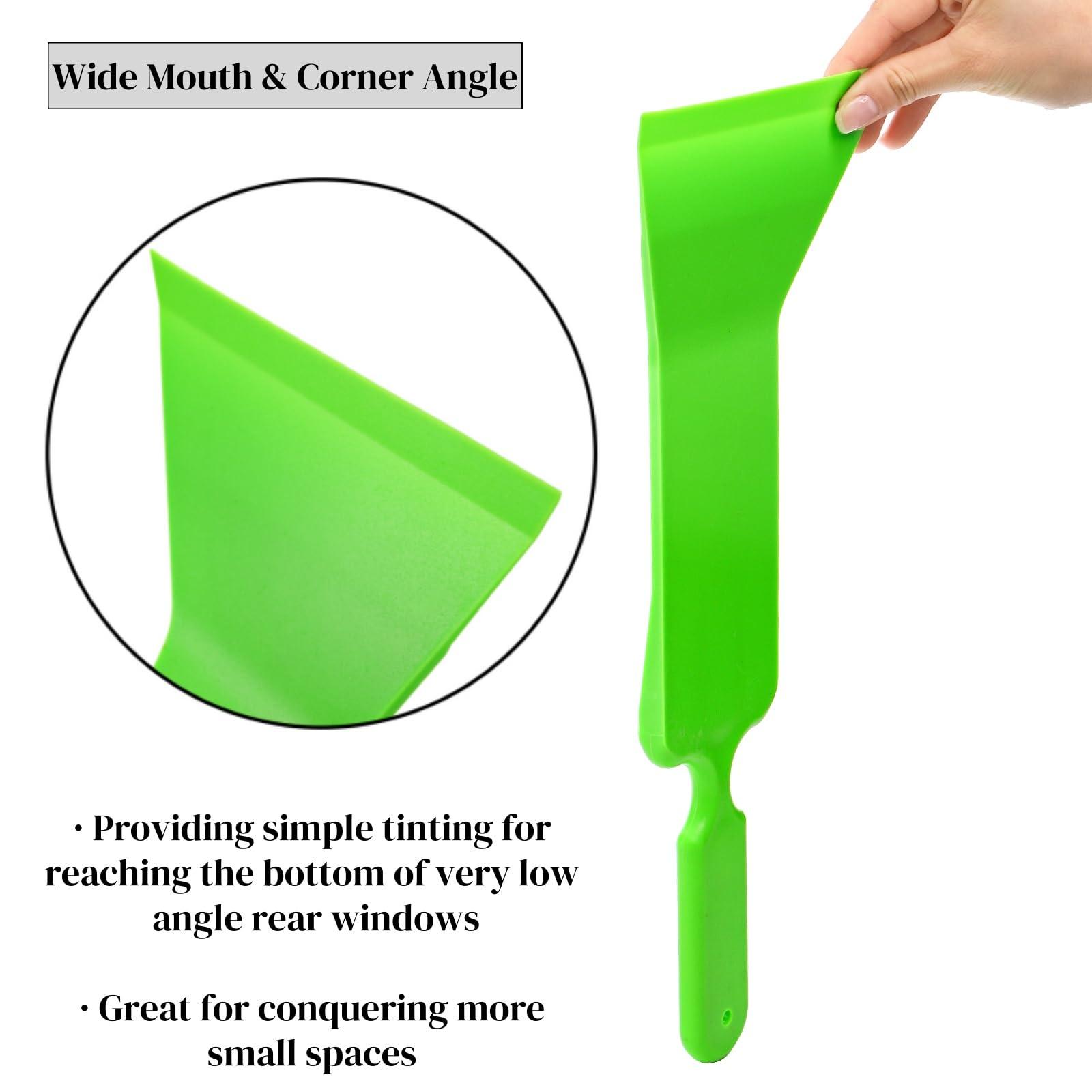 ZAVOOS 3 Pieces Window Tint Tools, Long Handle Auto Bulldozer Squeegee Scrubber Paddle Squeegee Kit, Flat Glass Scraper Cleaning Tool for Car Front Windows Rear Glass - Image 6