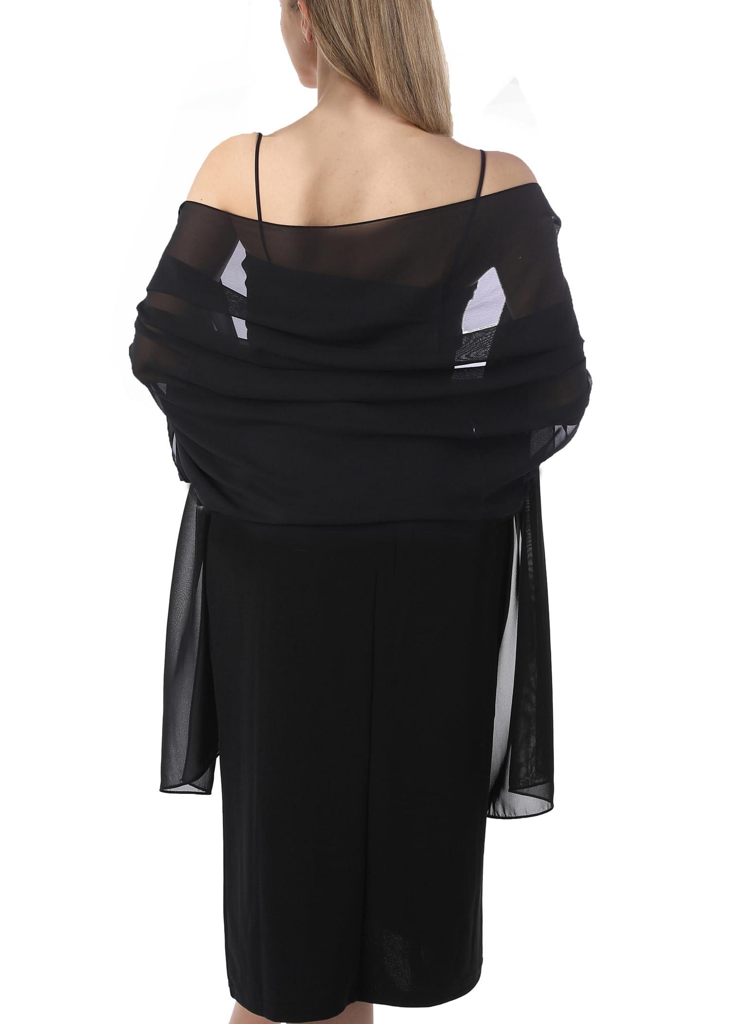 Chiffon Shawls and Wraps for Evening Dresses Women Elegant Soft Scarf Bridal Scarve Wedding Stole