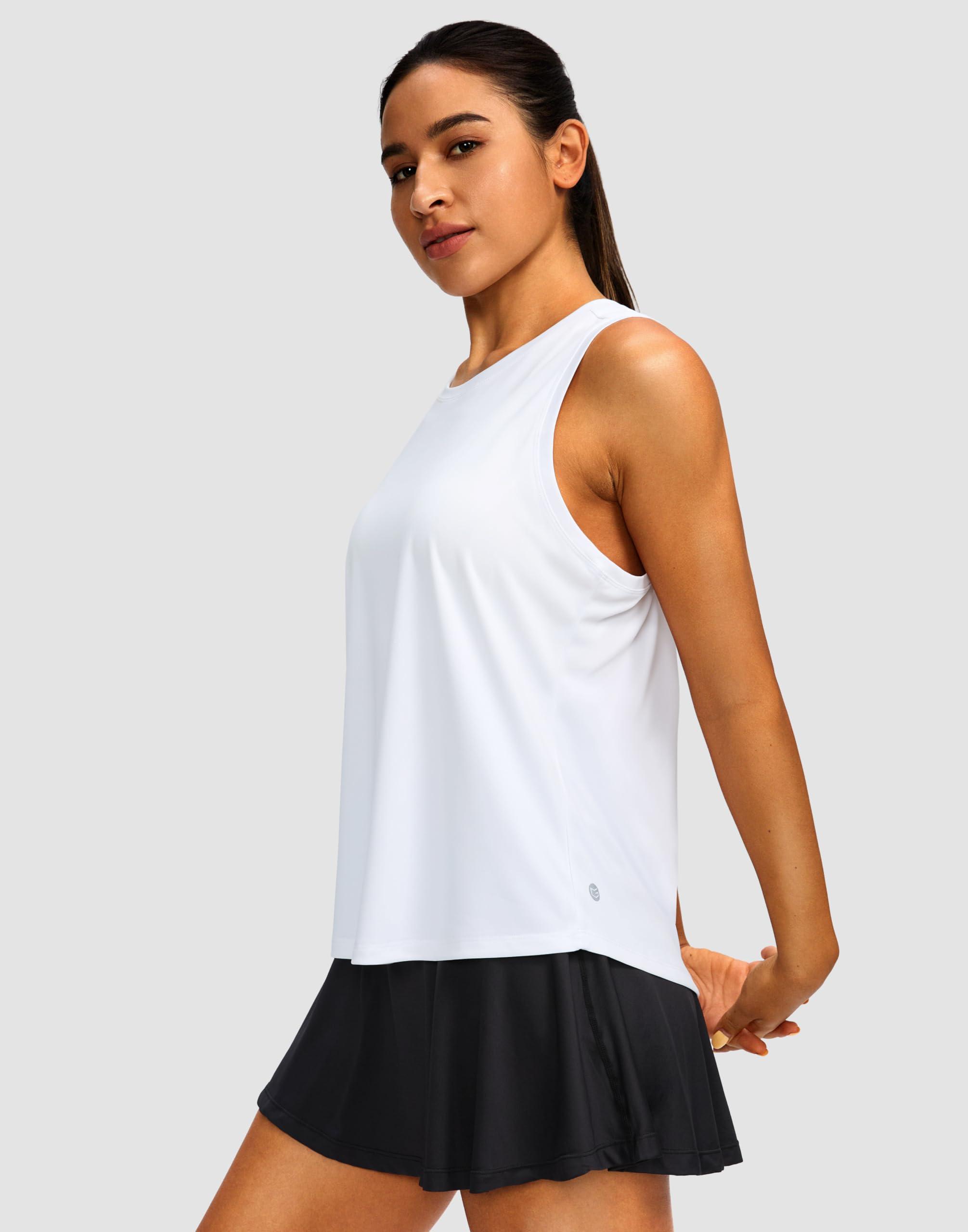 Women's Workout Tops Racerback Athletic Tank Tops Sleeveless Loose Fit Yoga Running Gym Shirts for Women - Image 3