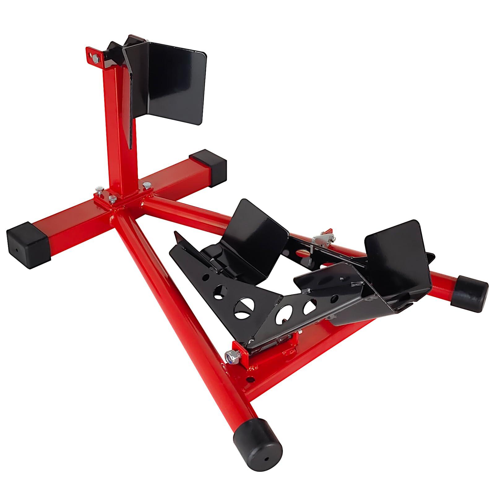ClassyThreads Motorcycle Wheel Chock Stand, 1500 lbs Capacity Adjustable Motorcycle Wheel Chock for 16"-21" Tires, Heavy-Duty Steel Motorcycle Stand for Garage, Workshop, and Vehicle Transport