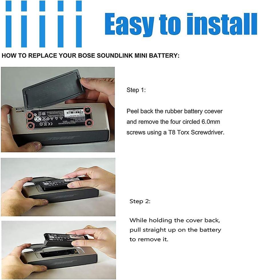 Emaks Replacement Battery for Bose SoundLink Mini I Speaker,7.4V 21.46Wh 2900mAh High Capacity,US Version | Compatible with Mini 1 (Not Gen 2) | No Control Board or Cable Included - Image 8