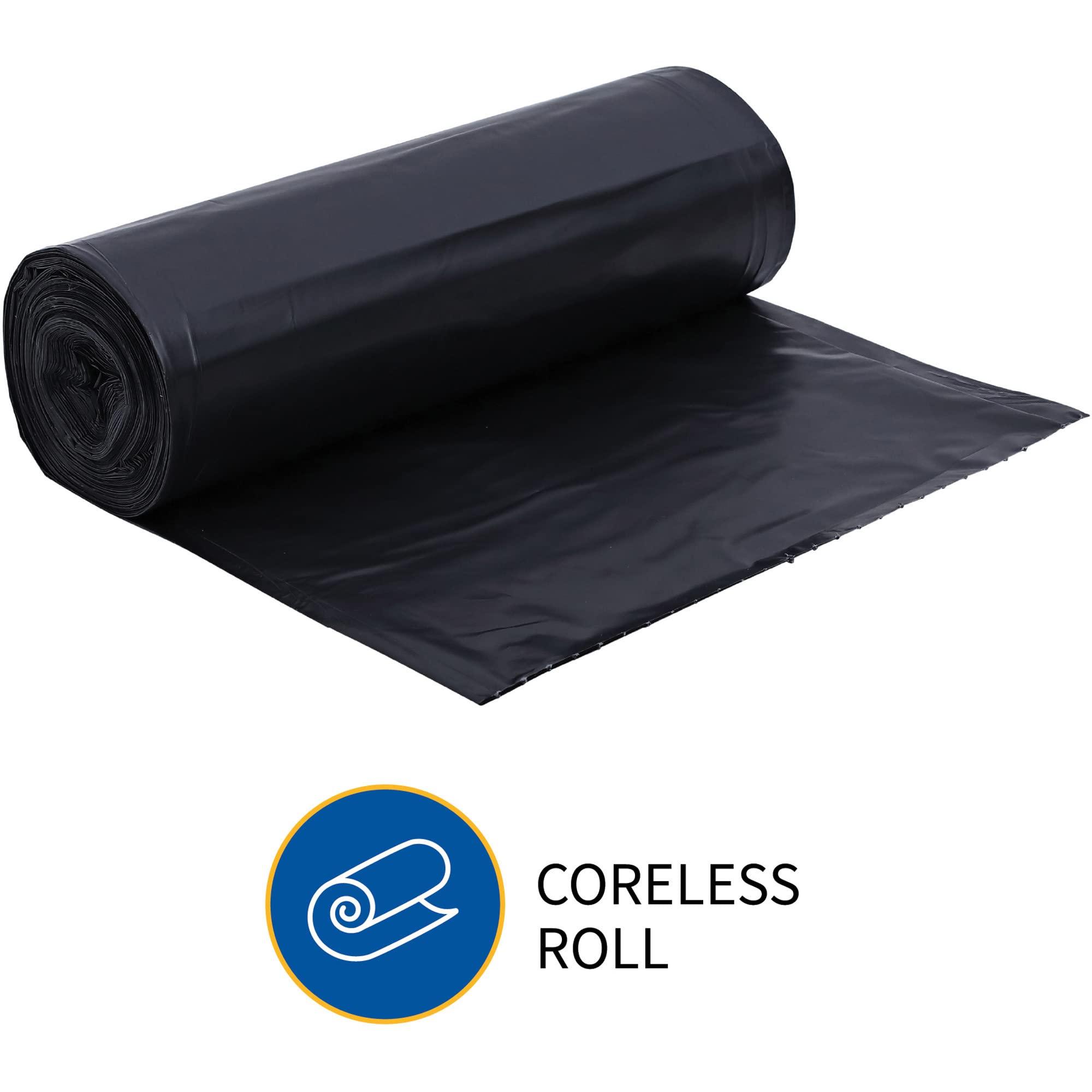 Genuine Joe GJO01535 Heavy Duty Low-Density Puncture Resistant Can Liner, 60 gallon Capacity, 56" Length x 39" Width x 1.50 mil Thickness, Black (Box of 50) - Image 8