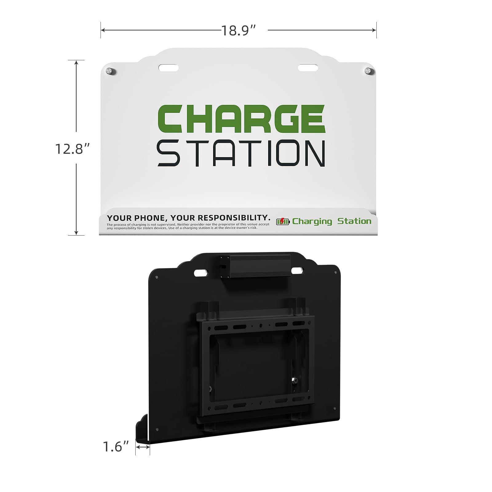 Wall Mount Cell Phone Charging Station for Famil Business Public Community | 8 Ports High Speed Cables | Compatible with iPad, Samsung, Android,Tablets and More - Image 4