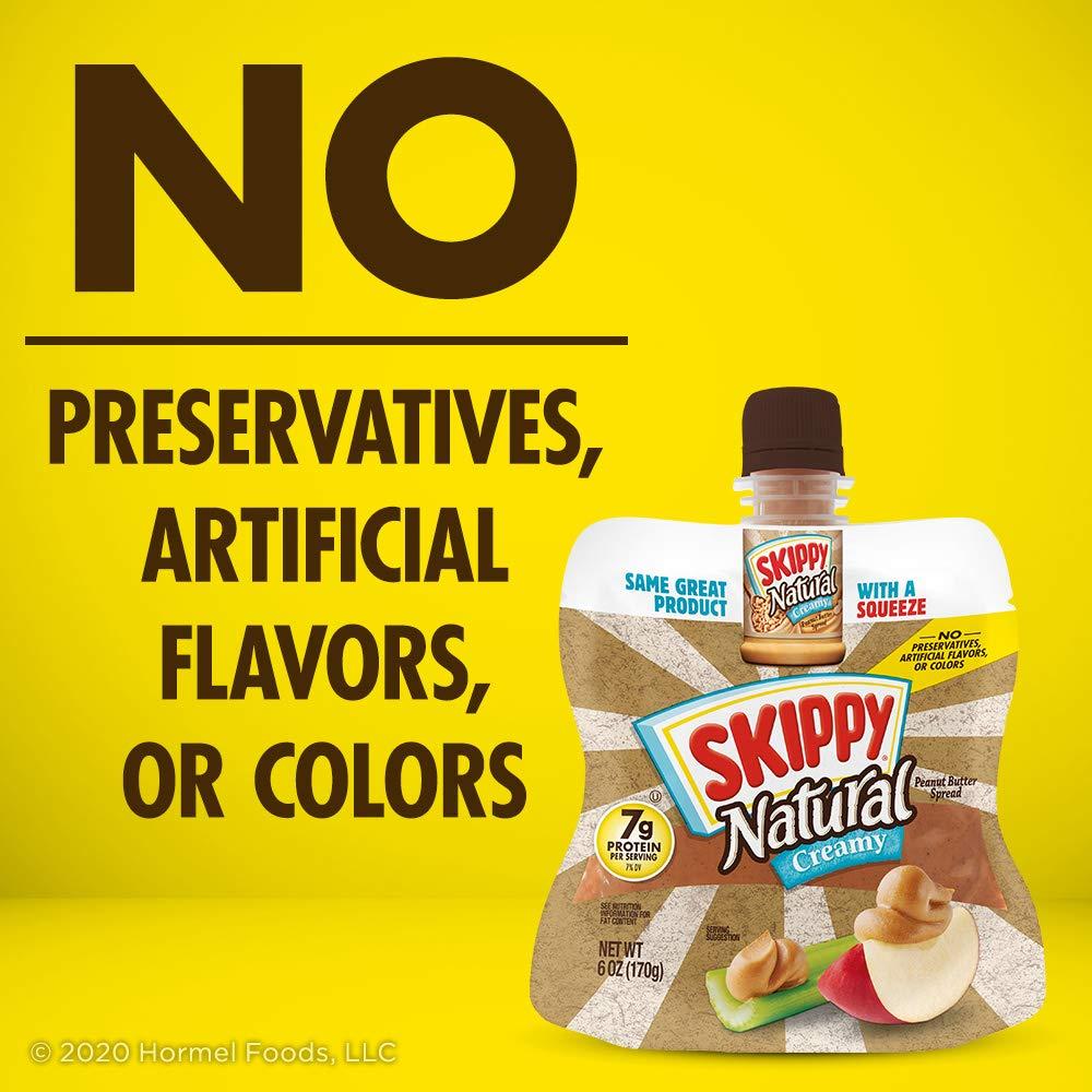 SKIPPY Squeeze Natural Creamy Peanut Butter, 6 Ounce (Pack of 6) - Image 4