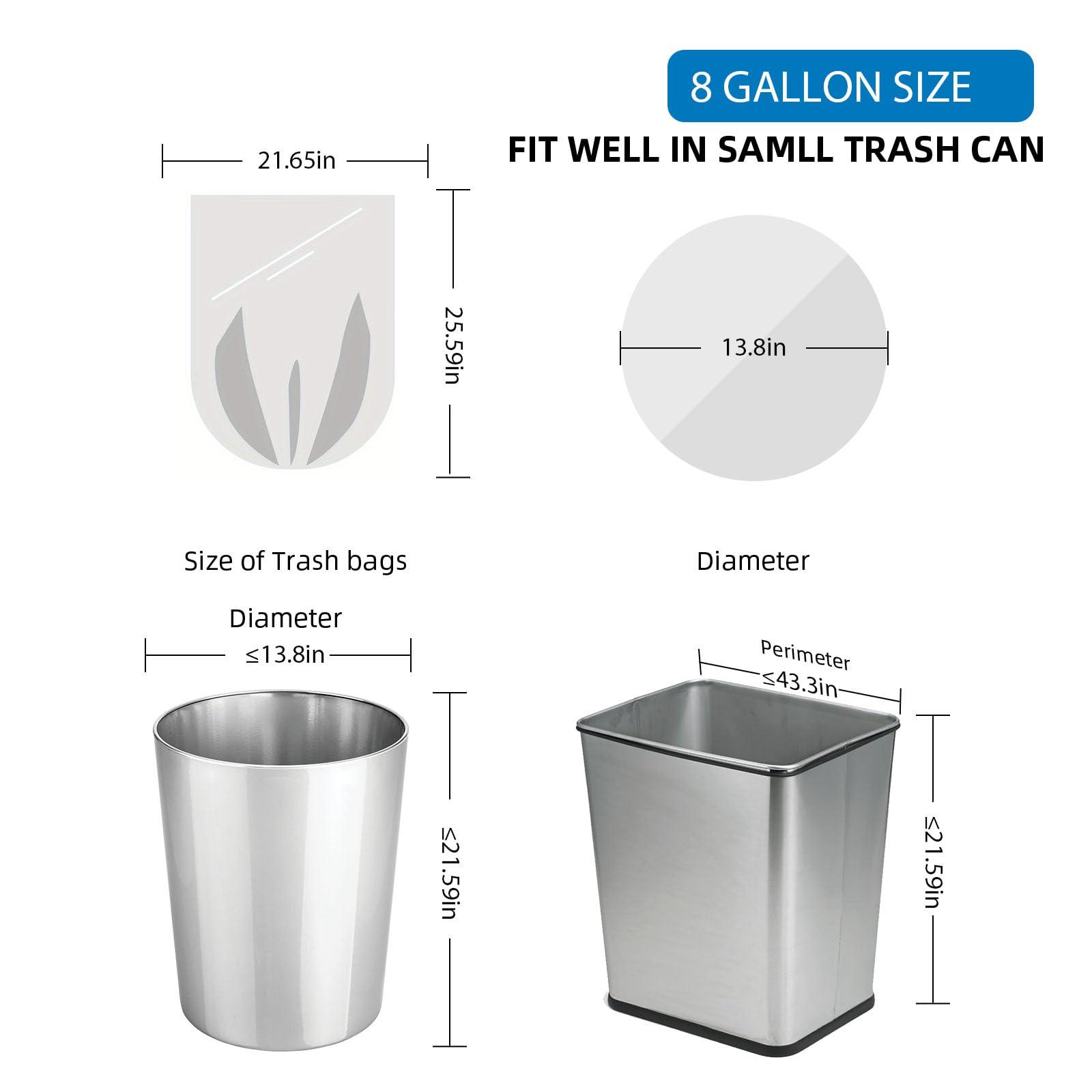 8 Gallon Trash Bags Black Biodegradable - Medium Kitchen Size 8 Gal Garbage Bag Unscented 80 Count Compostable Recycling Strong Thick Office Waste Basket Liners Bulk Chenyucheng - Image 2