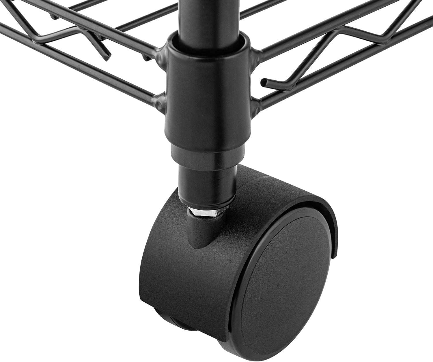 Simple Deluxe Heavy Duty 4-Shelf Storage Shelving Unit, 36" D x 14" W x 55.91" H Steel Organizer Wire Rack 1000Lb Capacity, Black - Image 5