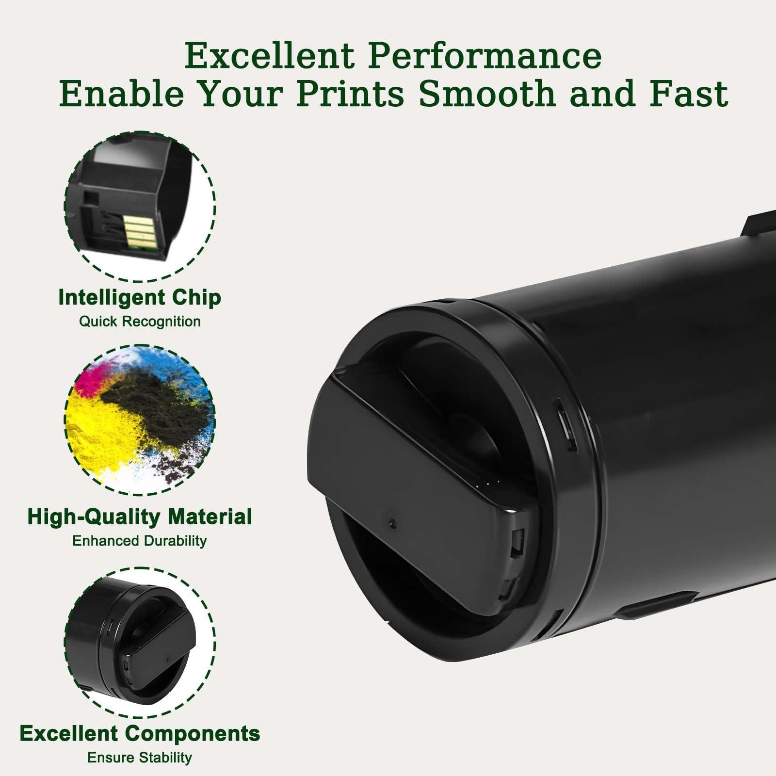 VersaLink C600/C605 Extra High Capacity Toner Cartridge Replacement for Xerox 106R03919 Black 106R03916 106R03917 106R03918 Toner Cartridge for VersaLink C600 C605 Series Printer (4-Pack, BK/C/Y/M) - Image 6