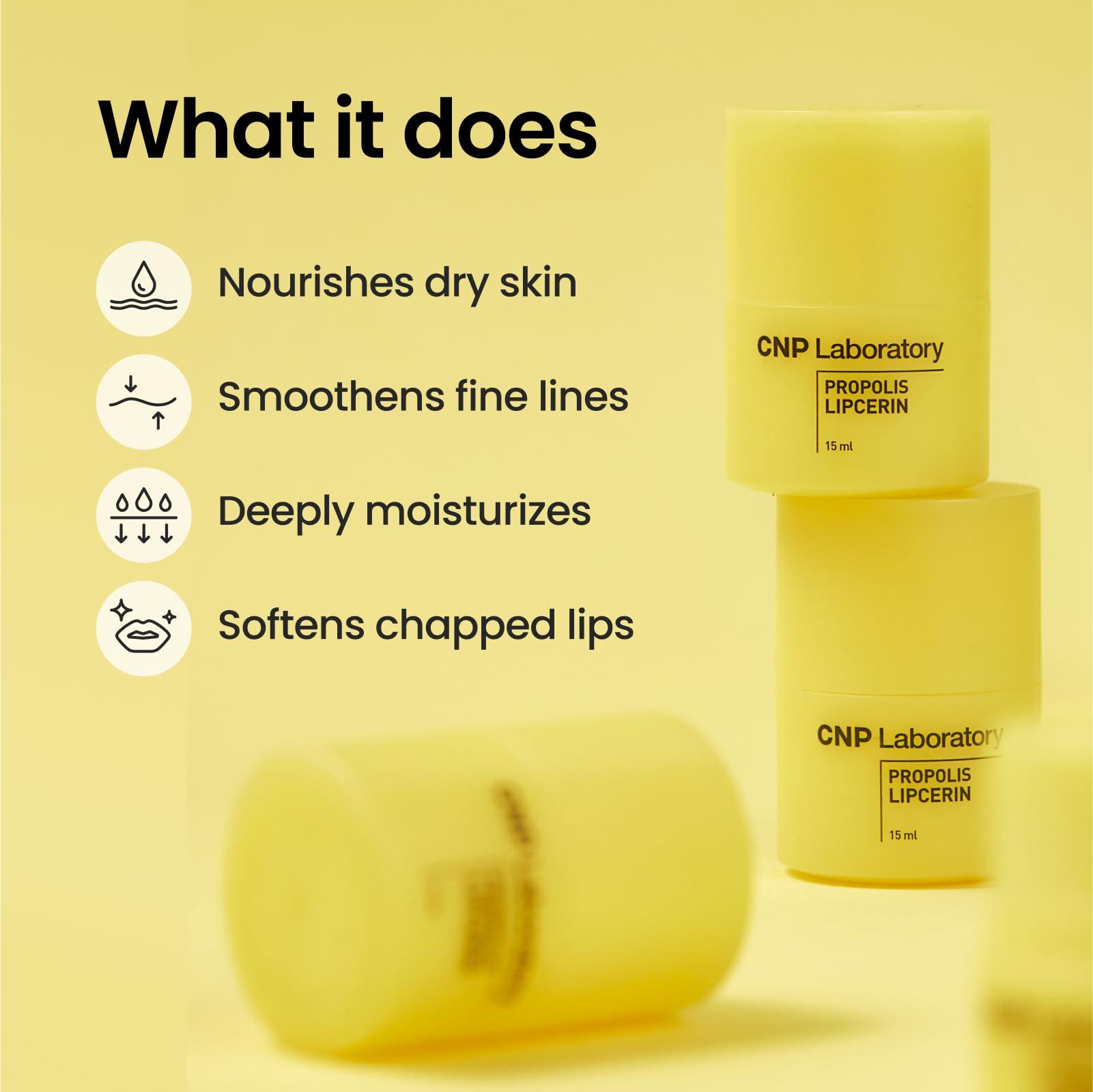 CNP Honey Lip Butter - Propolis Lipcerin™ 01 Original, Hydrating Overnight Manuka Lip Balm & Mask, 12hrs Long-lasting Moisture, Gifts for Women, Korean Skin Care, 0.5 fl.oz. - Image 2