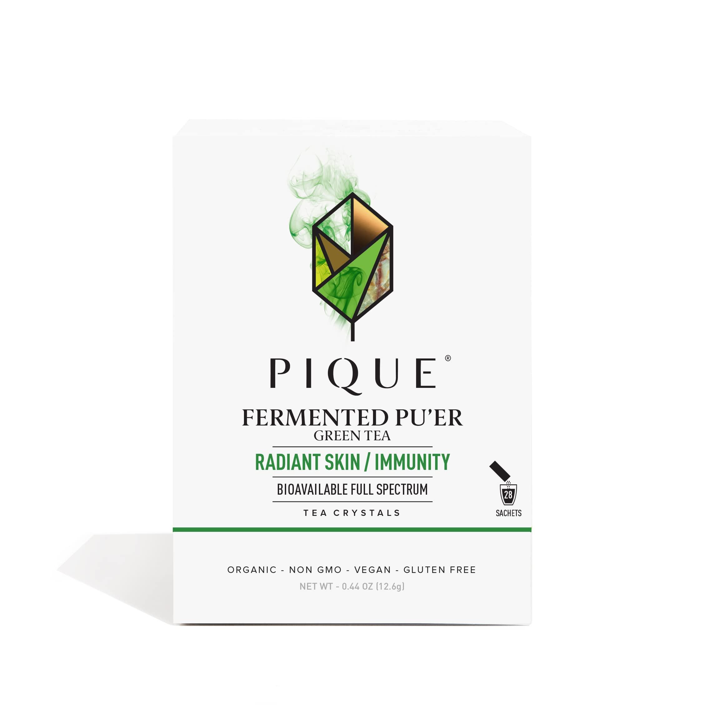 Pique Organic Fermented Pu'er Green Tea Crystals - 28 Single Servings (1 Pack) - Image 1