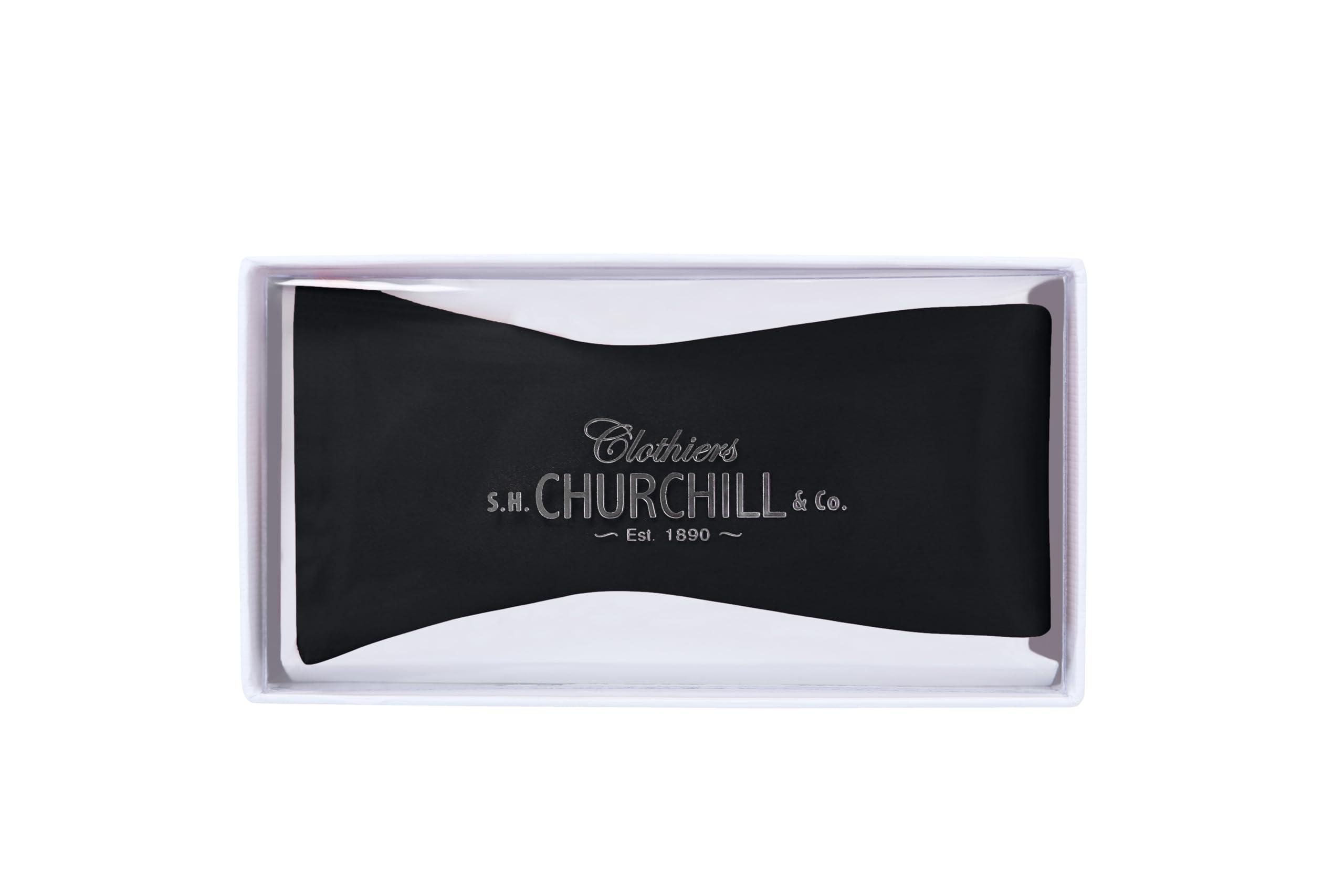 S.H. Churchill & Co. 100% Silk Formal Bow Tie, Solid 16MM Silk Self Tie, Wedding & Tuxedo Bowties - Image 4