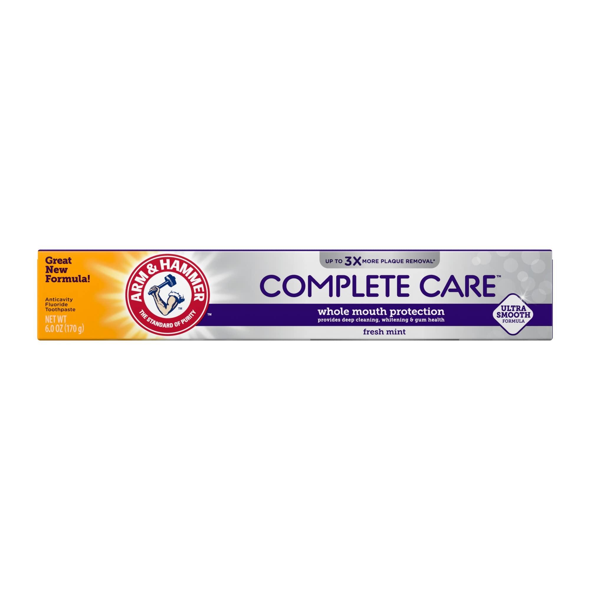 ARM & HAMMER Complete Care Toothpaste, Teeth Whitening Toothpaste, Fluoride, Whole Mouth Protection, Fresh Mint Flavor, 6.0 oz (Pack of 1) - Image 11