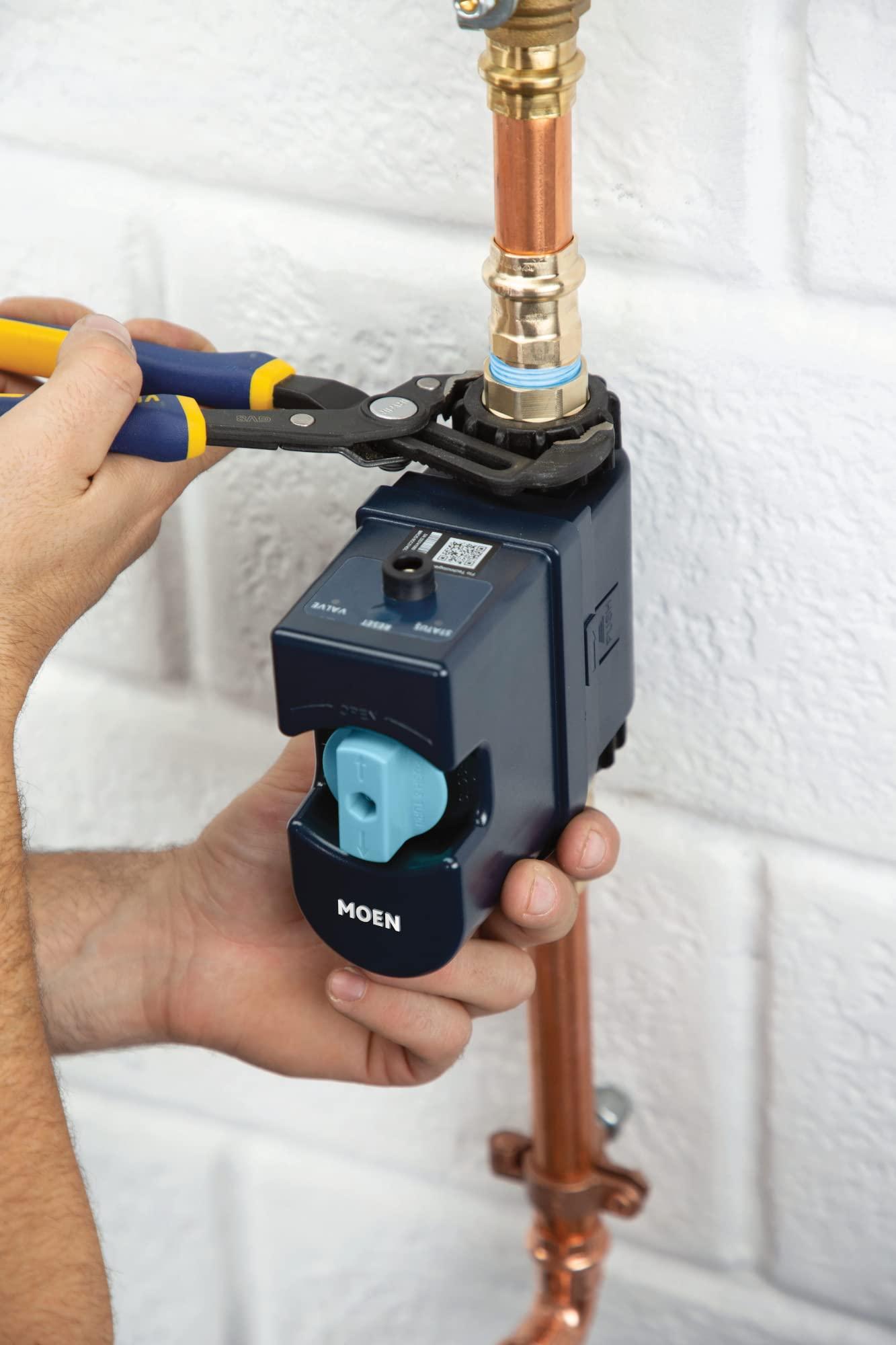 Moen Flo Smart Water Monitor and Automatic Shutoff Sensor, Wi-Fi Water Leak Detector for 3/4-Inch Diameter Pipe, 900-001 - Image 2