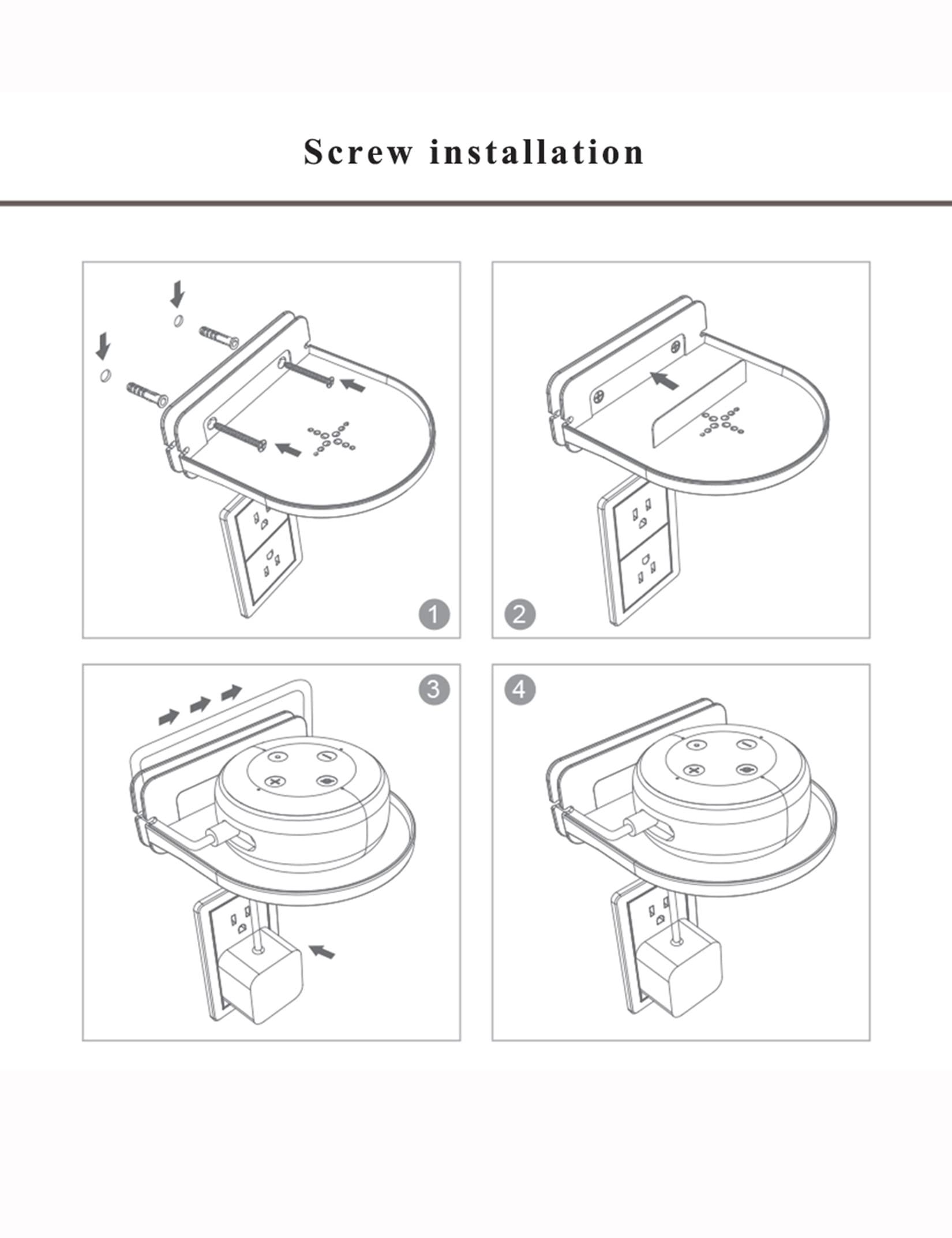 ZZHDESBY Universal Wall Mount Holder for Smart Speaker Small Shelf Stand Compatible with Google Home Mini/Home pod Mini/Google WiFi/Nest WiFi/eero 6 mesh WiFi System/Security Camera (White) - Image 6