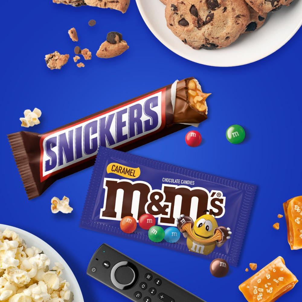 Mars M&M'S Peanut, M&M'S Caramel, SNICKERS Original, SNICKERS Peanut Butter Squared, TWIX Original and TWIX Cookie Dough Variety Pack Full Size Individually Wrapped Milk Chocolate Candy Bars, 18 Ct - Image 5