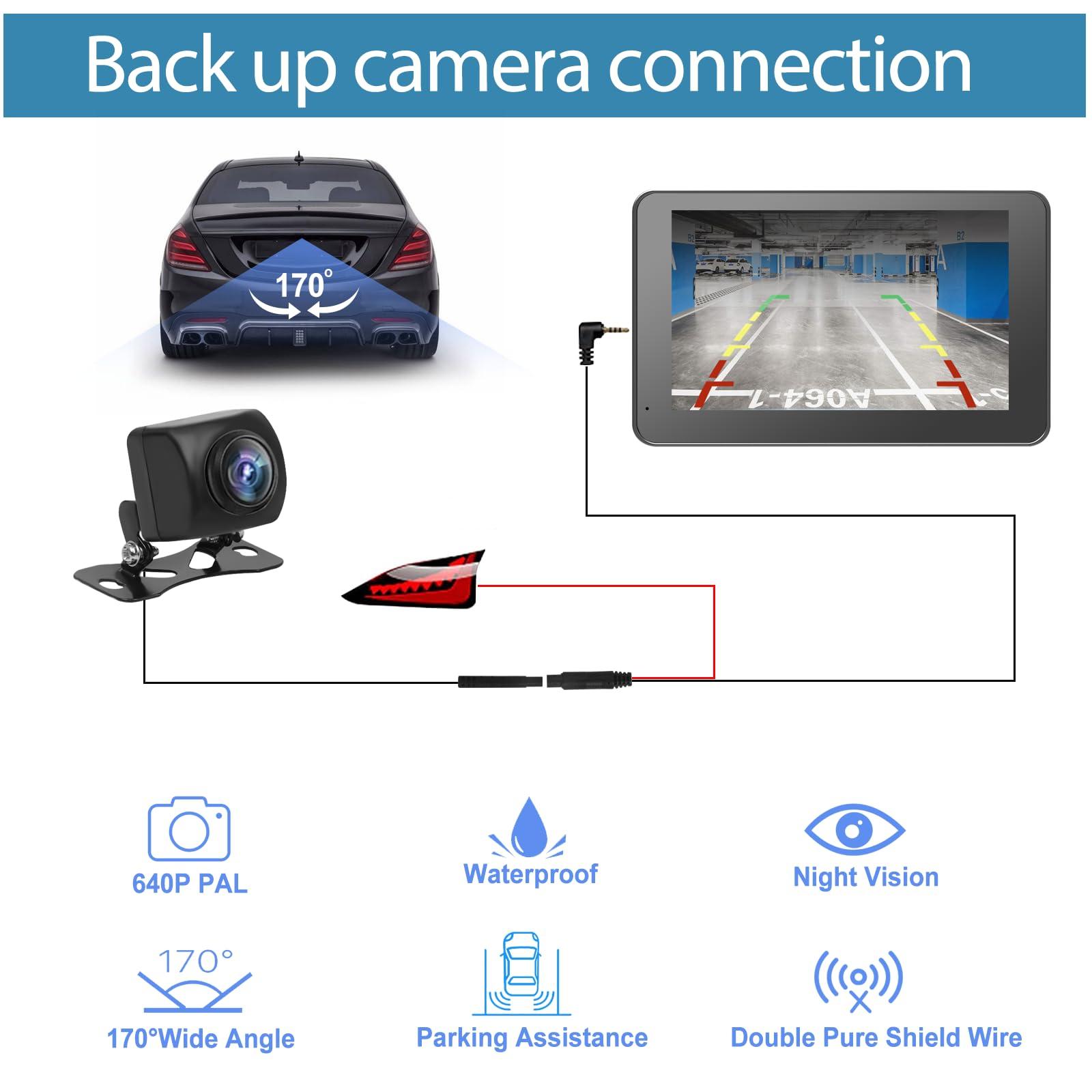 Carplay Screen for Car, 7" HD Wireless Portable Car Play Touchscreen Stereo with Android Auto Mirror Link/Backup Camera/GPS Navigation/Satellite Radio for All Vehicles - Image 8