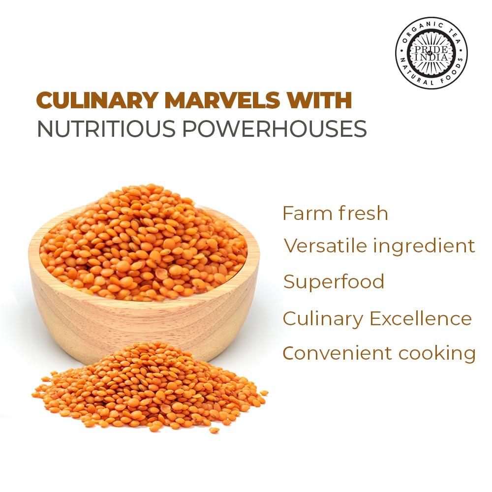 Pride Of India - Indian Split Masur Red Lentils - Protein & Fiber Rich Masoor Dal, 3.0 Pound Jar - Image 4