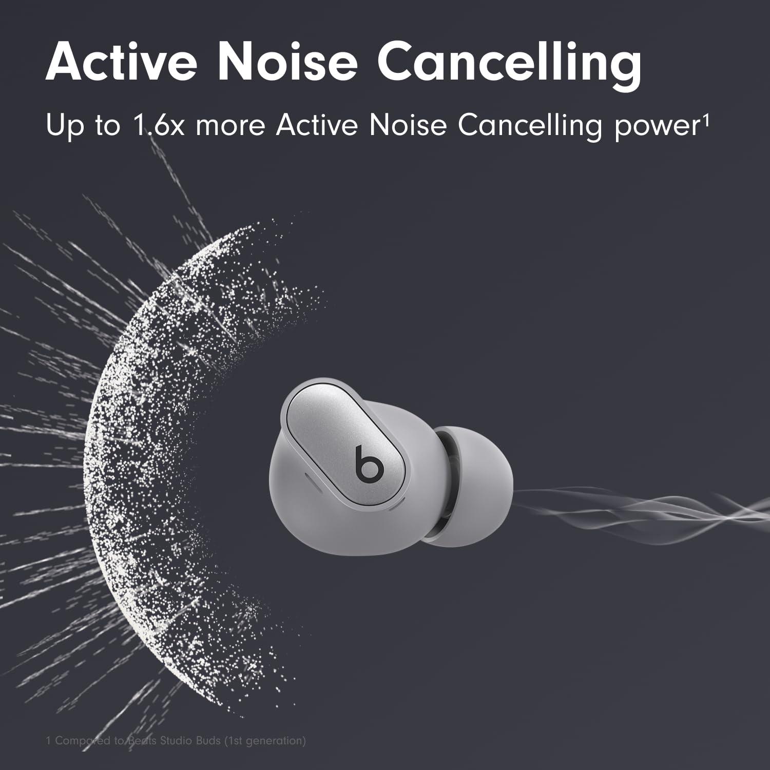 Beats Studio Buds + | True Wireless Noise Cancelling Earbuds, Enhanced Apple & Android Compatibility, Built-in Microphone, Sweat Resistant Bluetooth Headphones, Spatial Audio - Cosmic Silver - Image 2