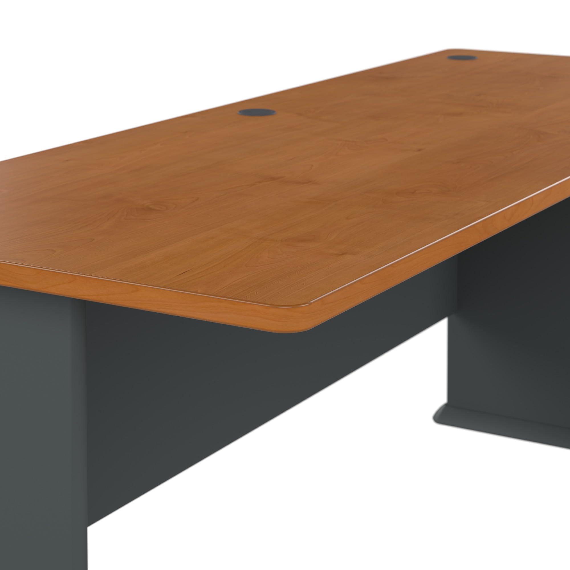 Bush Business Furniture Series A Desk, Large Workstation for Home or Professional Workspace, Desktop Solution for Office Use, 72W, Natural Cherry - Image 8