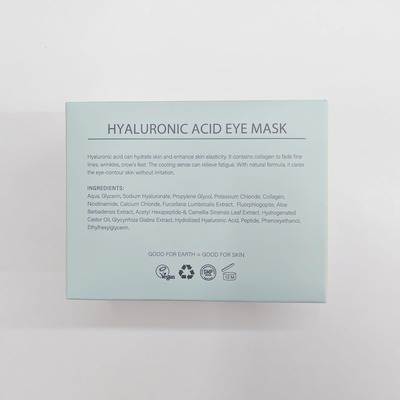 PEAUAMIE Under Eye Patchs Hyaluronic Acid Eye Mask for Dark Circles and Puffiness Wrinkle Eye Bags 30 Pairs - Image 9