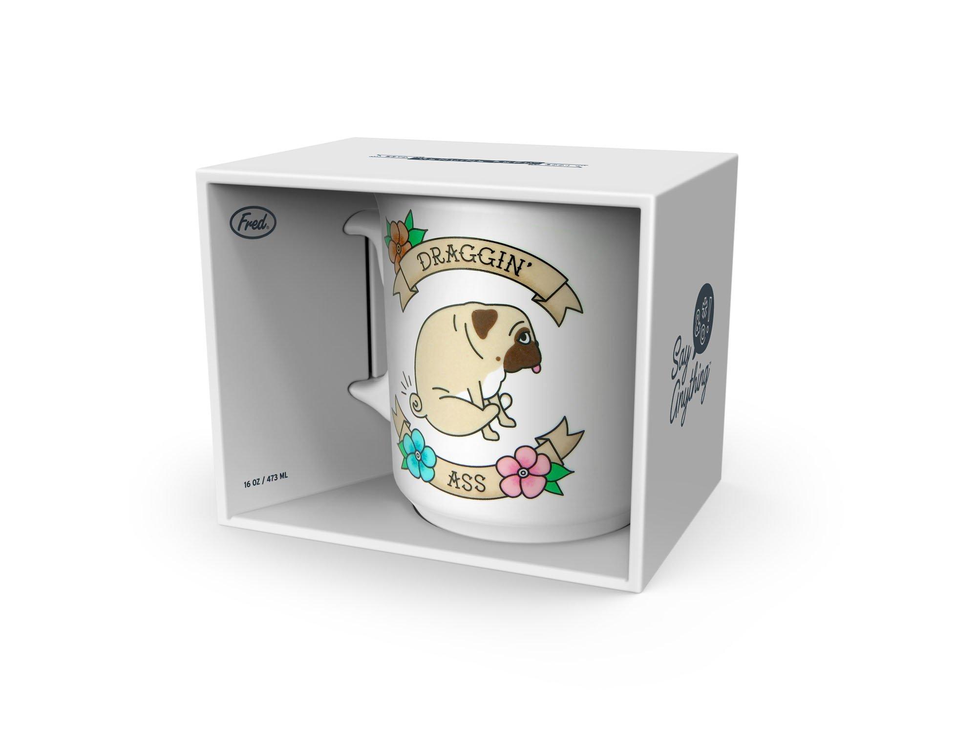 Genuine Fred SAY ANYTHING MUG, DRAGGIN, 16 Ounce Ceramic Mug, White, Dishwasher Safe - Image 3