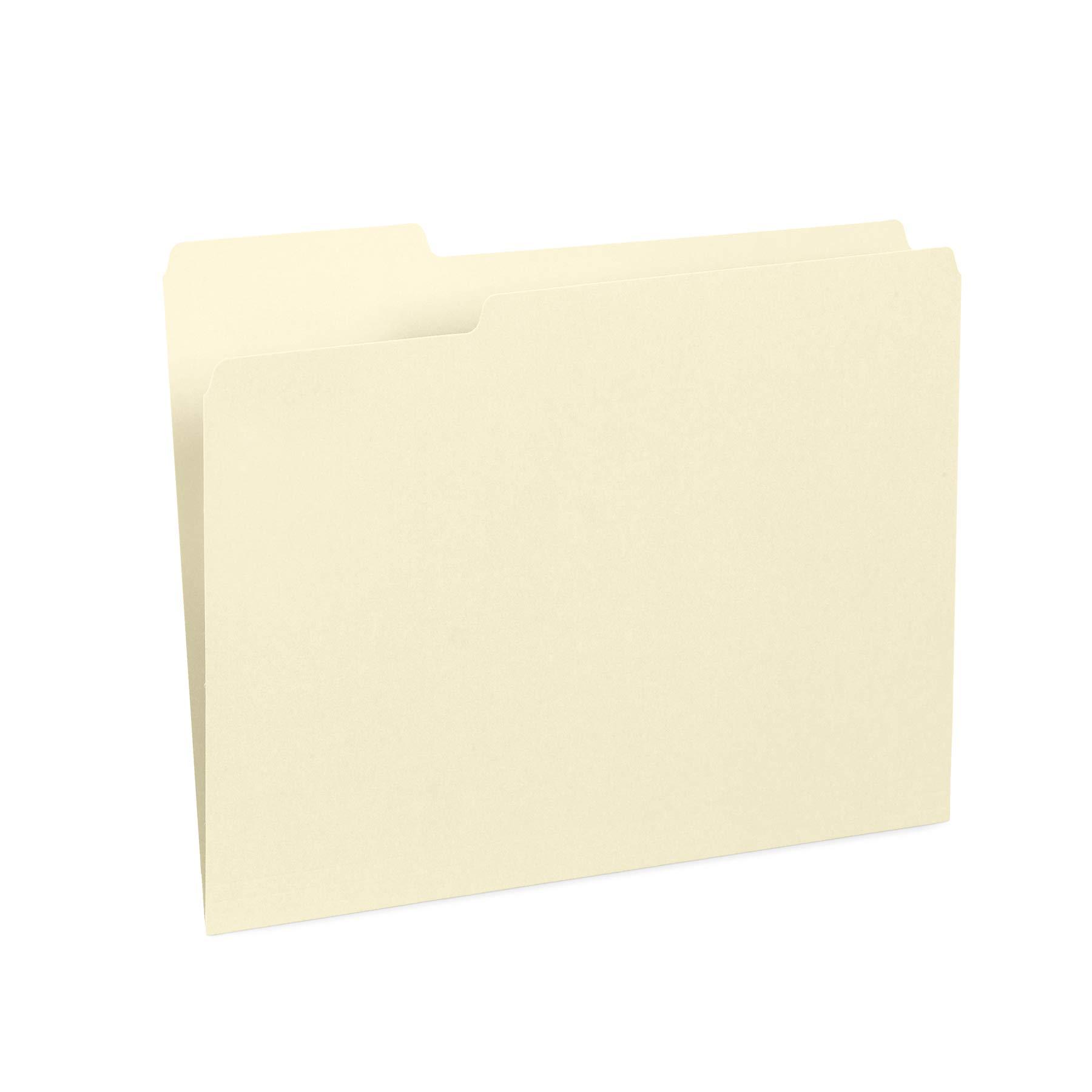 200 Blue Summit Supplies Manilla Folders - Letter Size File Folders with 1/3 Cut Top Tabs, Assorted Positions, Durable 11pt Manila Paper for Office Organization - Image 6